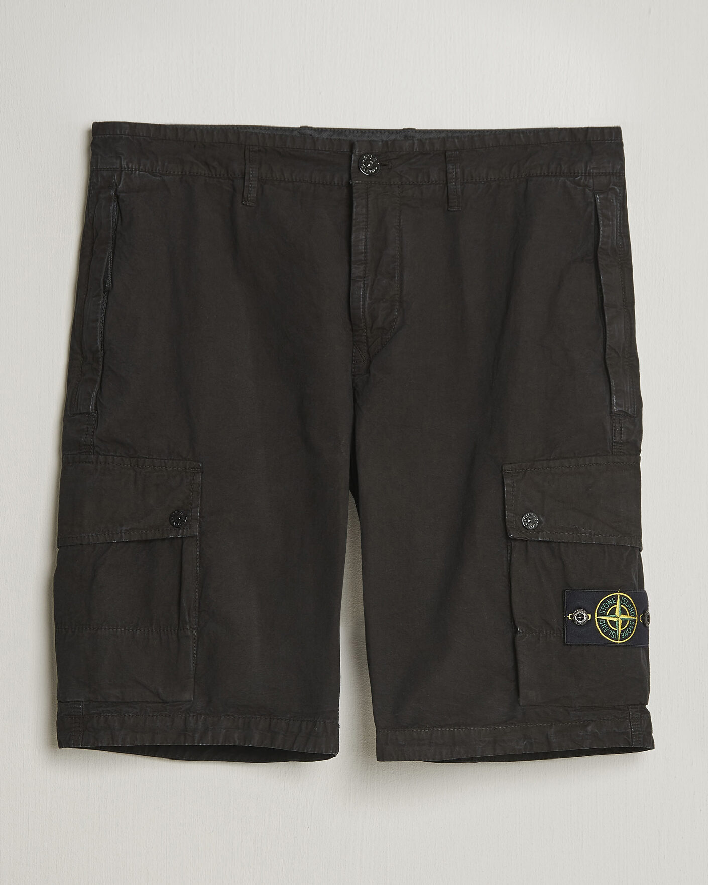 Hombres | Pantalones cortos | Stone Island | Brushed Cotton Canvas Cargo Shorts Black