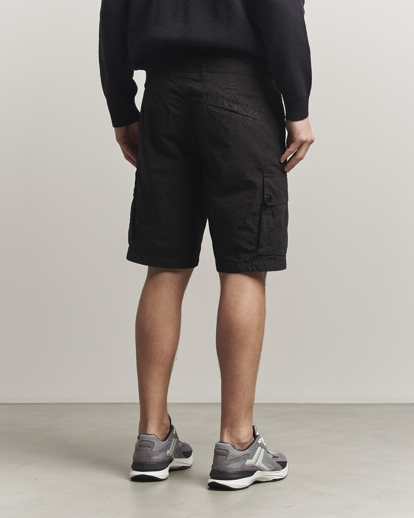 Hombres | Pantalones cortos | Stone Island | Brushed Cotton Canvas Cargo Shorts Black