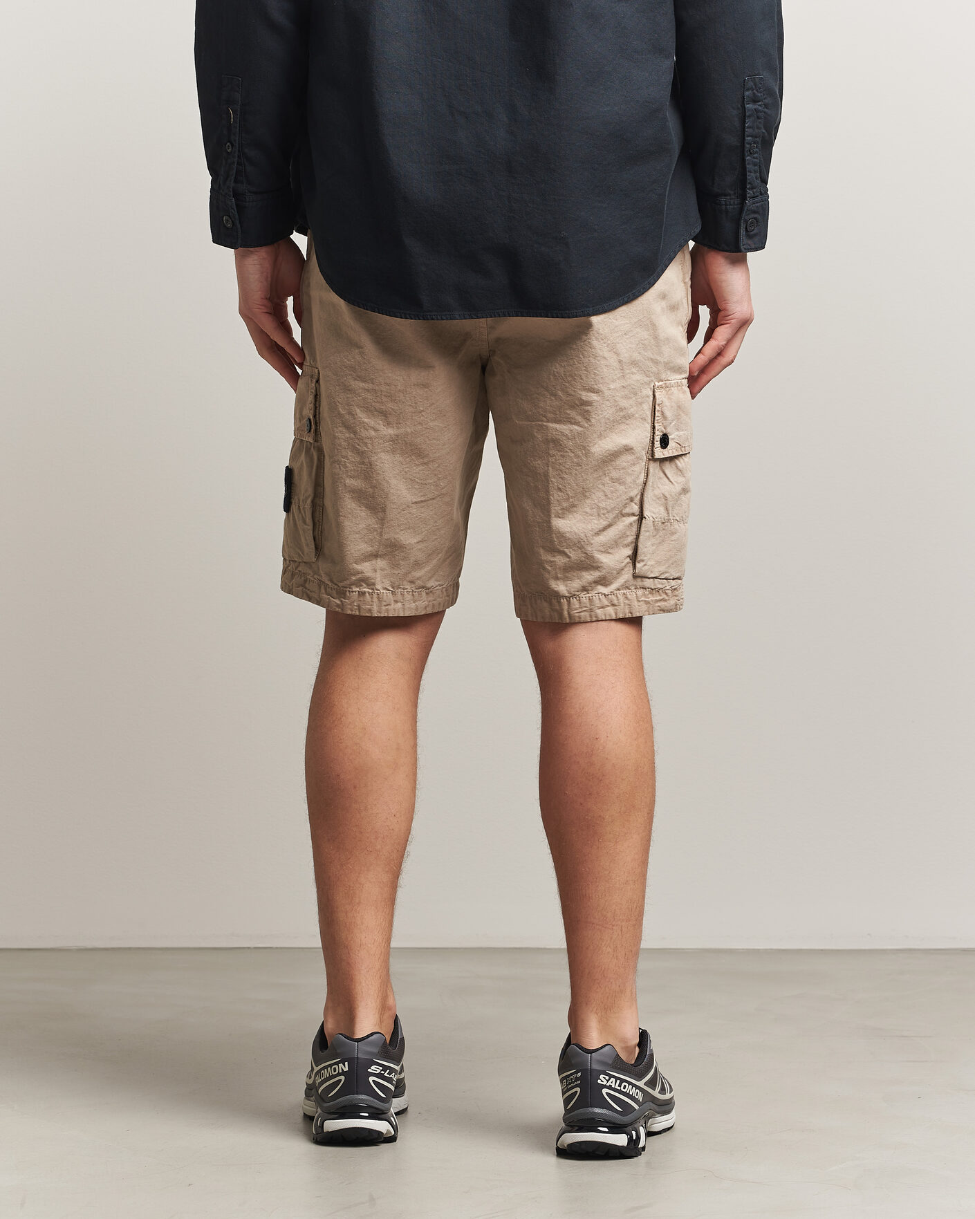 Hombres | Pantalones cortos | Stone Island | Brushed Cotton Canvas Cargo Shorts Desert