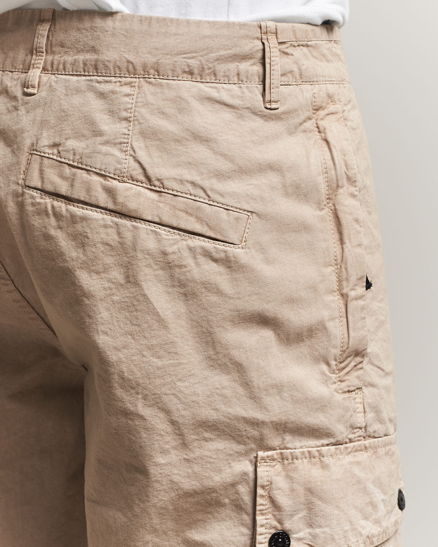 Hombres | Pantalones cortos | Stone Island | Brushed Cotton Canvas Cargo Shorts Desert