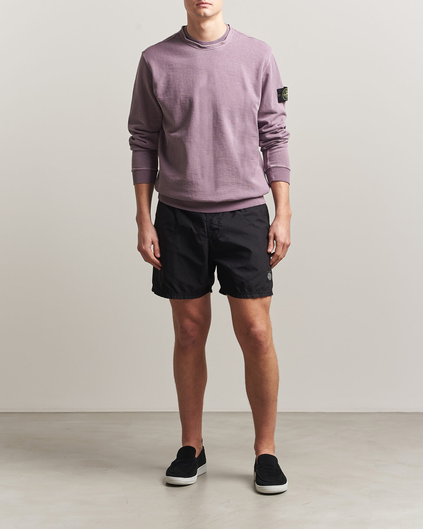 Hombres | Bañadores | Stone Island | Brushed Nylon Swimshorts Black