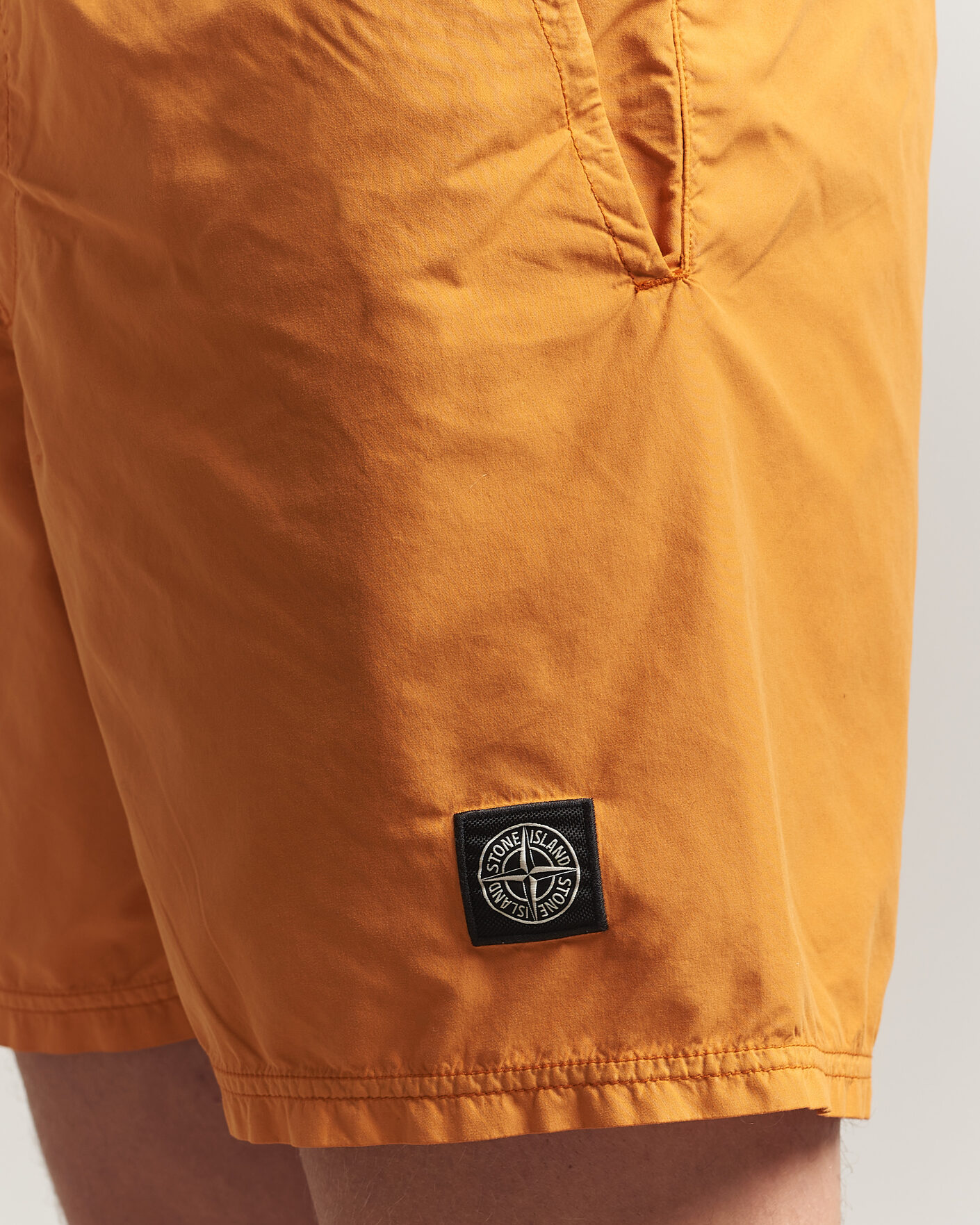 Hombres | Bañadores | Stone Island | Brushed Nylon Swimshorts Tangerine