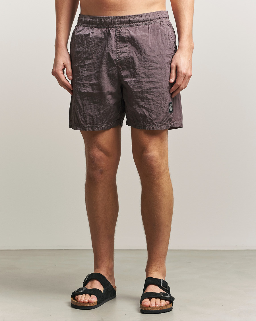 Hombres | Bañadores | Stone Island | Nylon Metal Econyl Swimshorts Purple Grey
