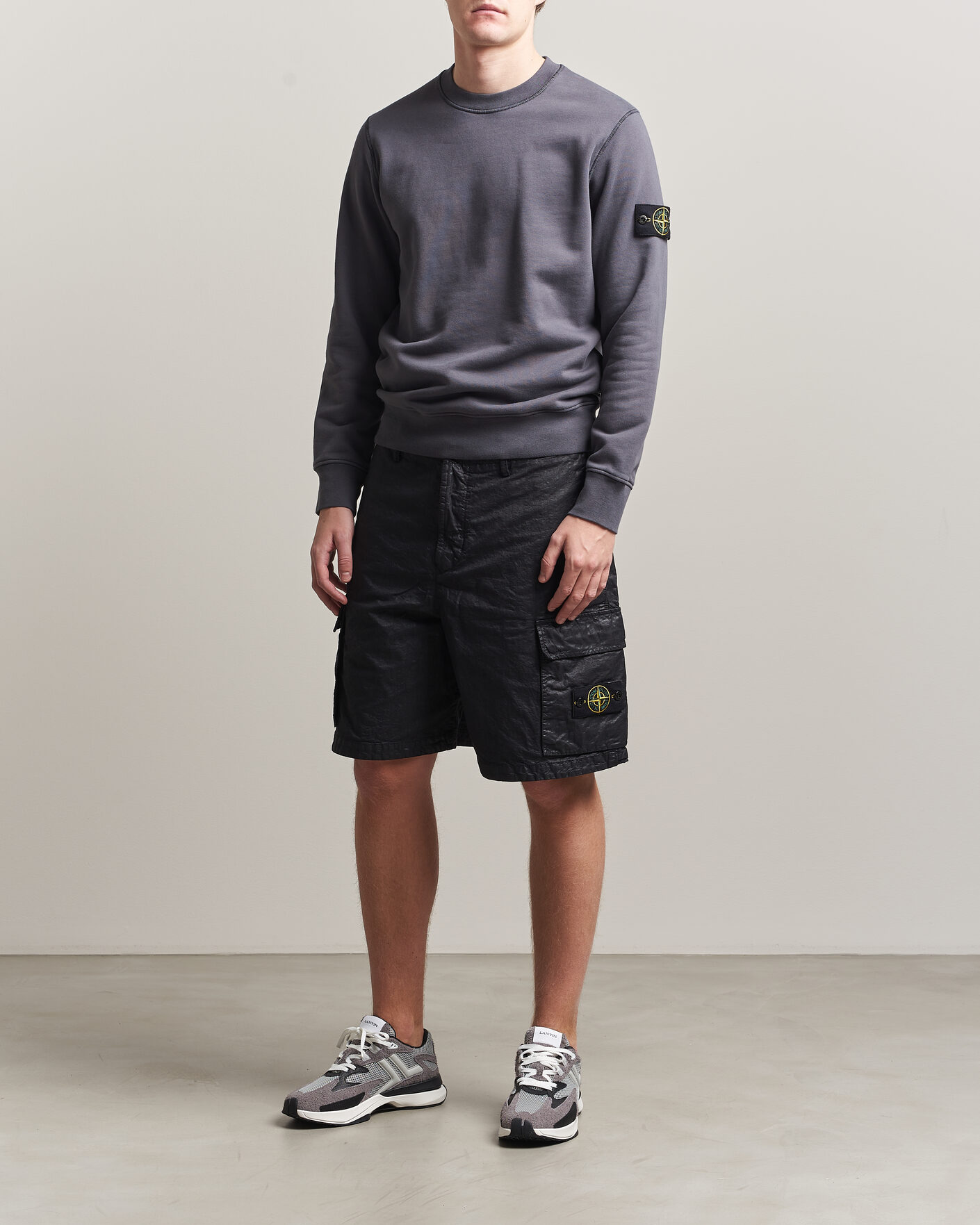 Hombres | Pantalones cortos | Stone Island | Nylon Panama Cargo Shorts Black