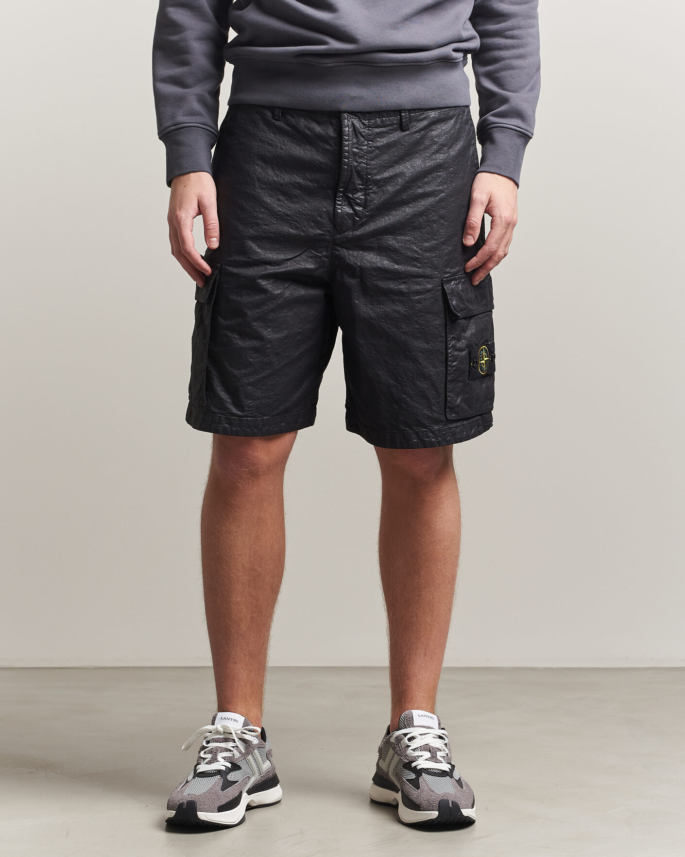 Hombres | Pantalones cortos | Stone Island | Nylon Panama Cargo Shorts Black