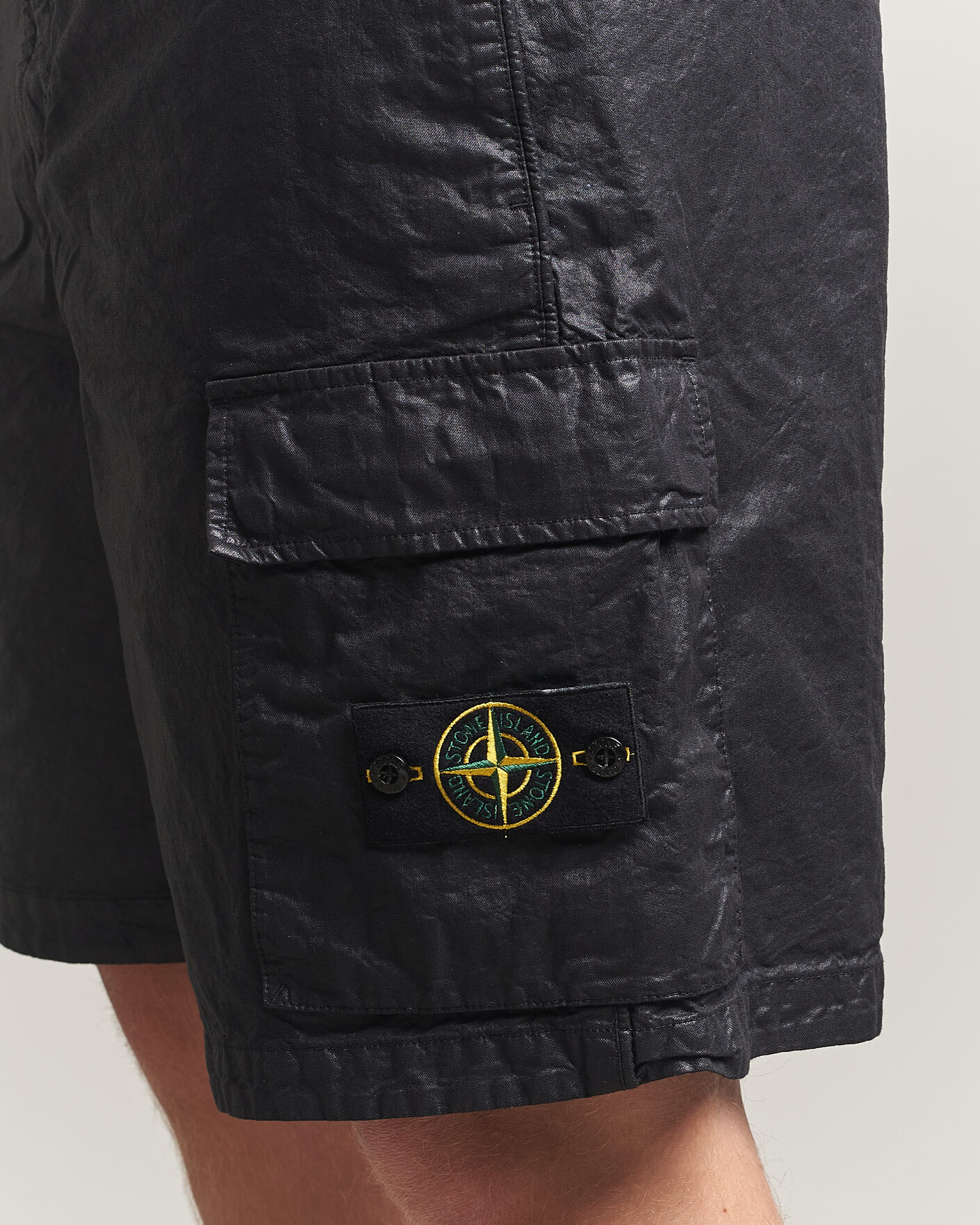 Hombres | Pantalones cortos | Stone Island | Nylon Panama Cargo Shorts Black
