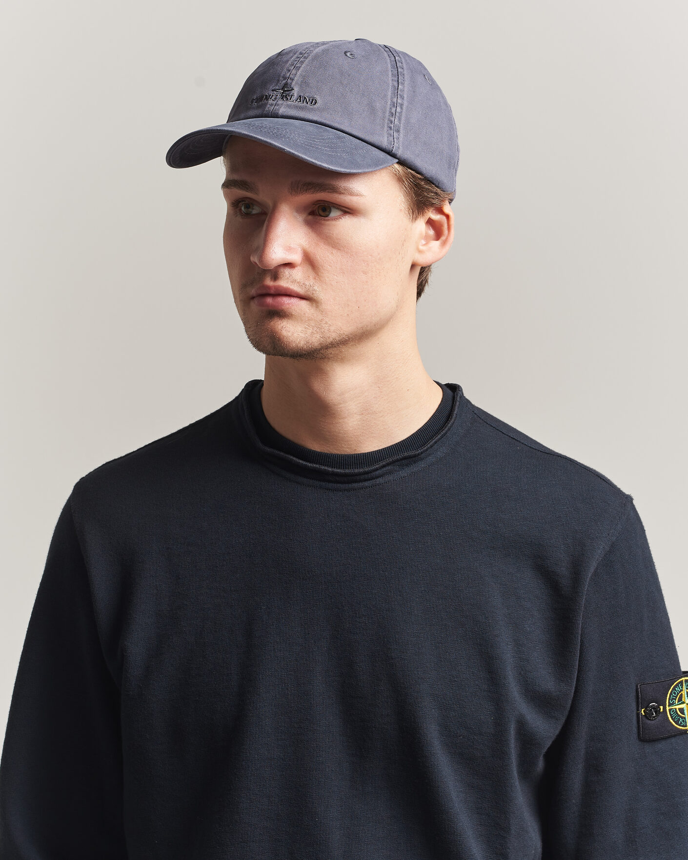 Hombres | Sombreros y gorras | Stone Island | Cotton Gabardine Cap Blue/Grey