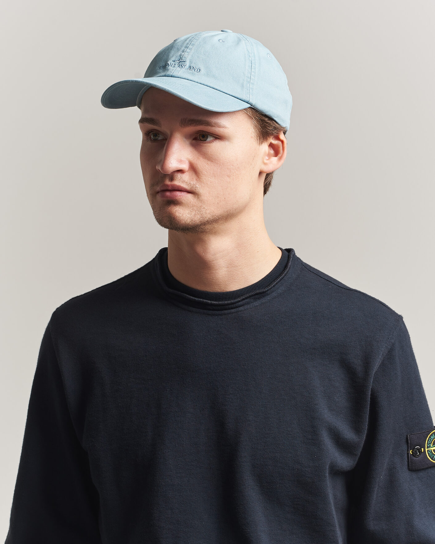 Hombres | Sombreros y gorras | Stone Island | Cotton Gabardine Cap Dusty Blue