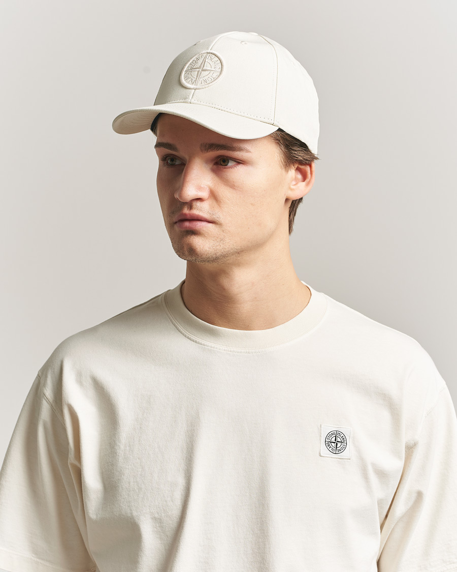 Hombres | Sombreros y gorras | Stone Island | Classic Cotton Logo Cap Ivory