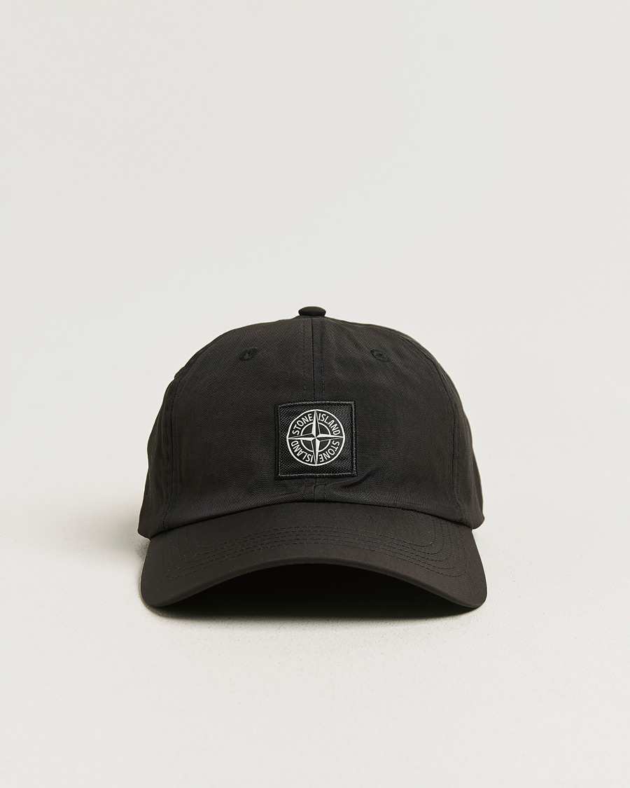 Hombres | Sombreros y gorras | Stone Island | Nylon Oxford Cap Black