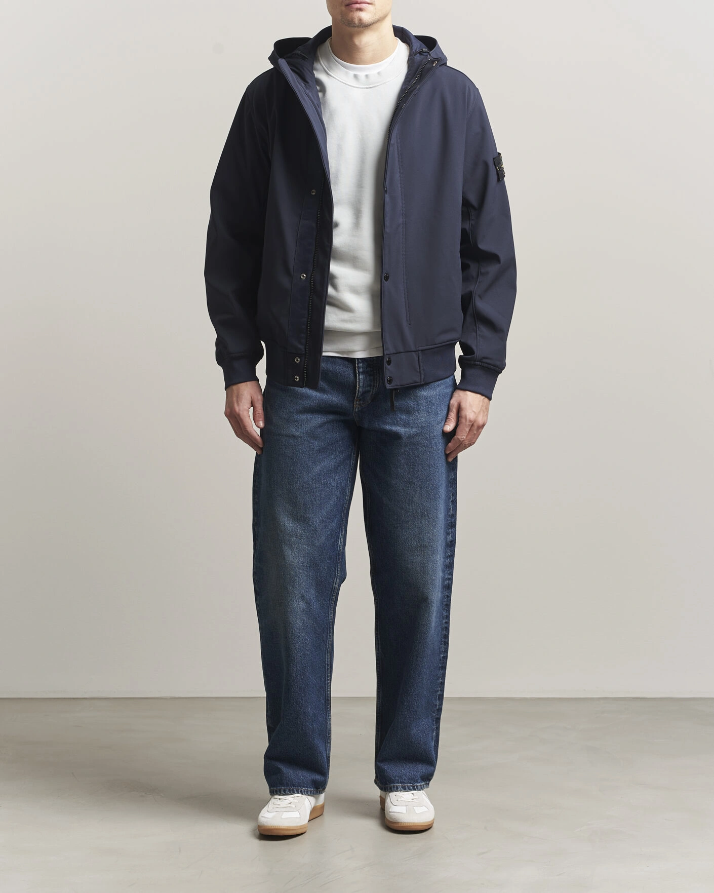 Hombres | Abrigos y chaquetas | Stone Island | Soft Shell Hooded Jacket Navy