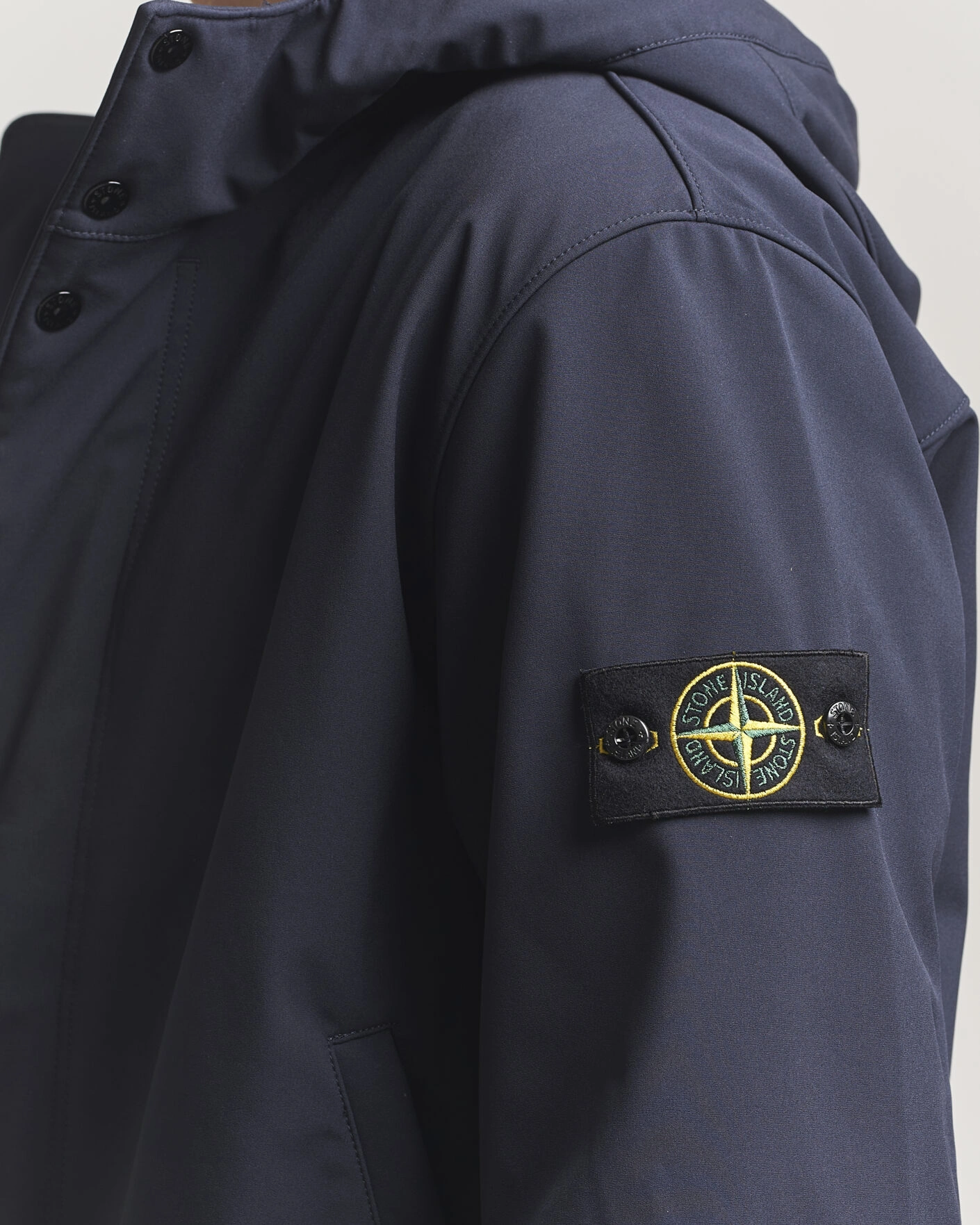 Hombres | Abrigos y chaquetas | Stone Island | Soft Shell Hooded Jacket Navy