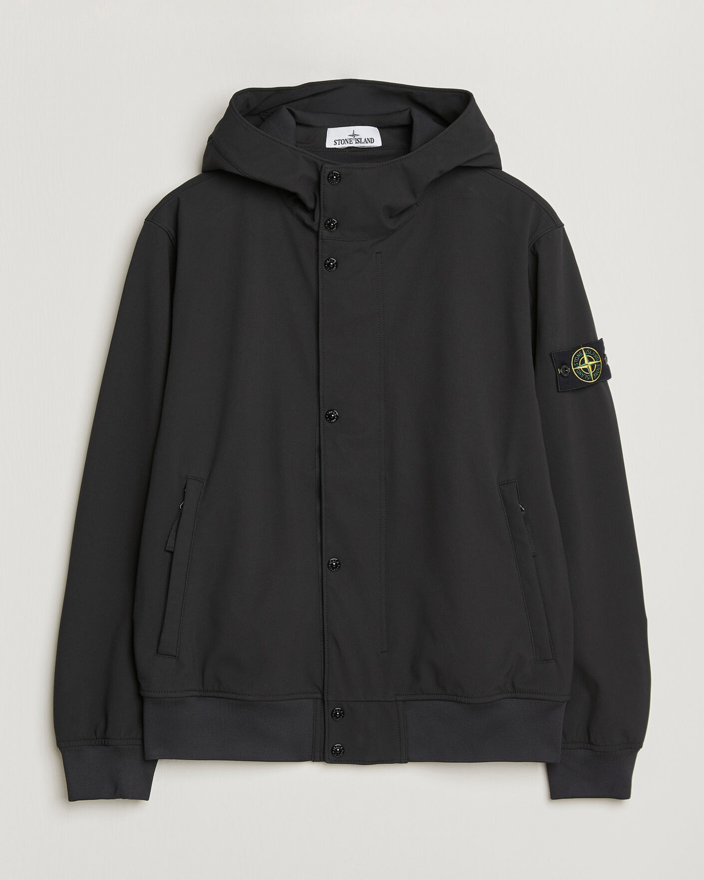 Hombres | Abrigos y chaquetas | Stone Island | Soft Shell Hooded Jacket Black
