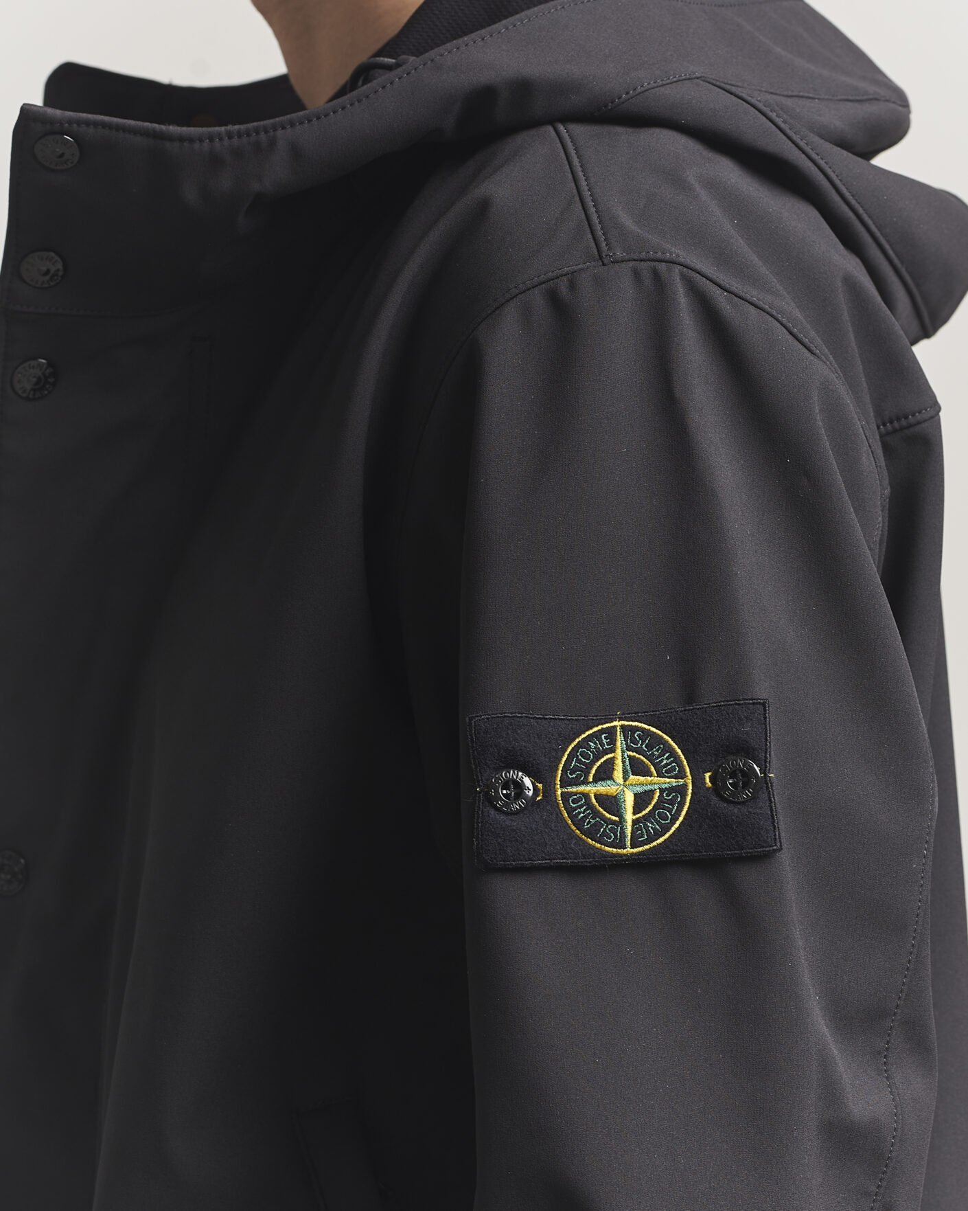 Hombres | Abrigos y chaquetas | Stone Island | Soft Shell Hooded Jacket Black