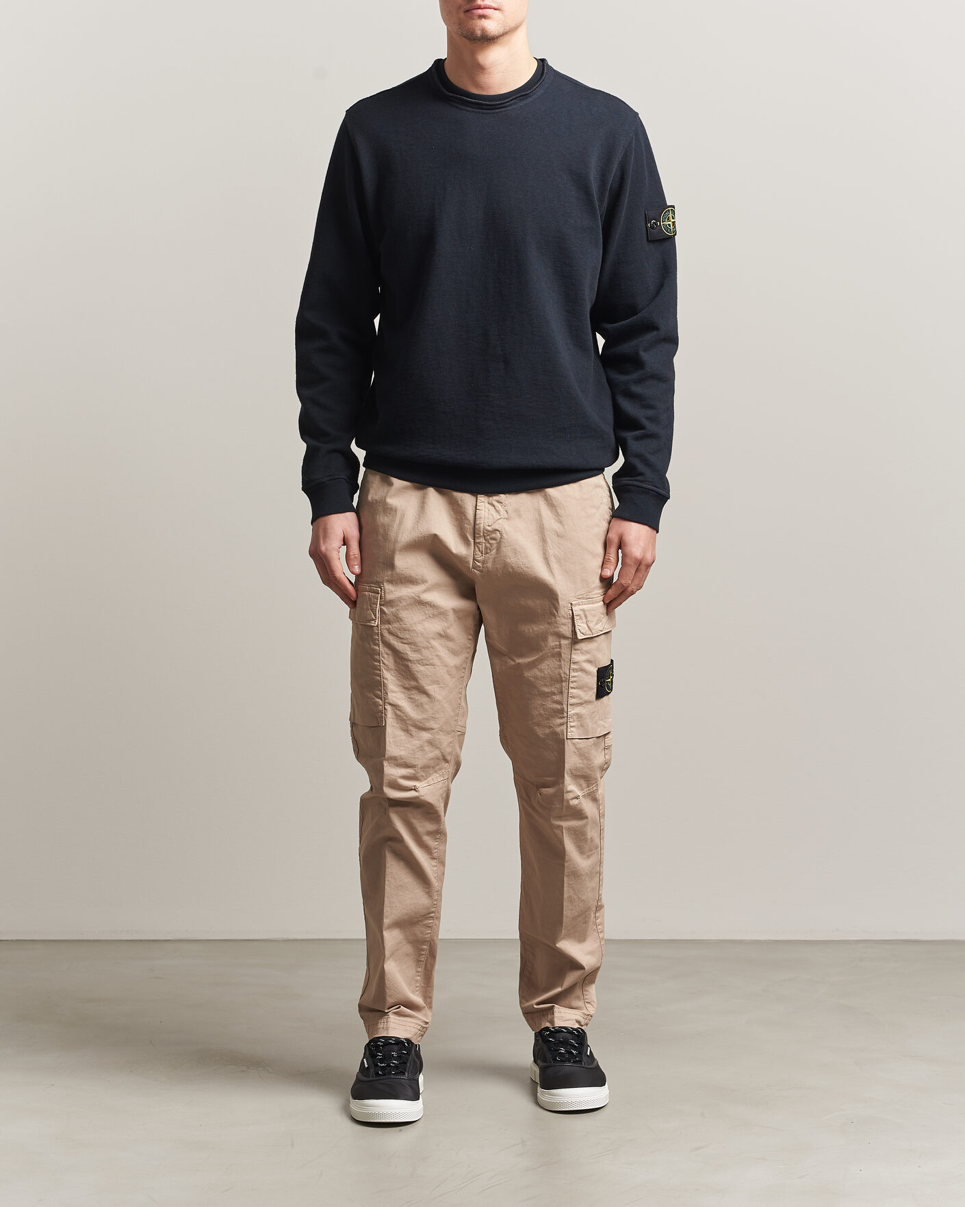Hombres | Jerséis y prendas de punto | Stone Island | Old Dyed Cotton Sweatshirt Navy