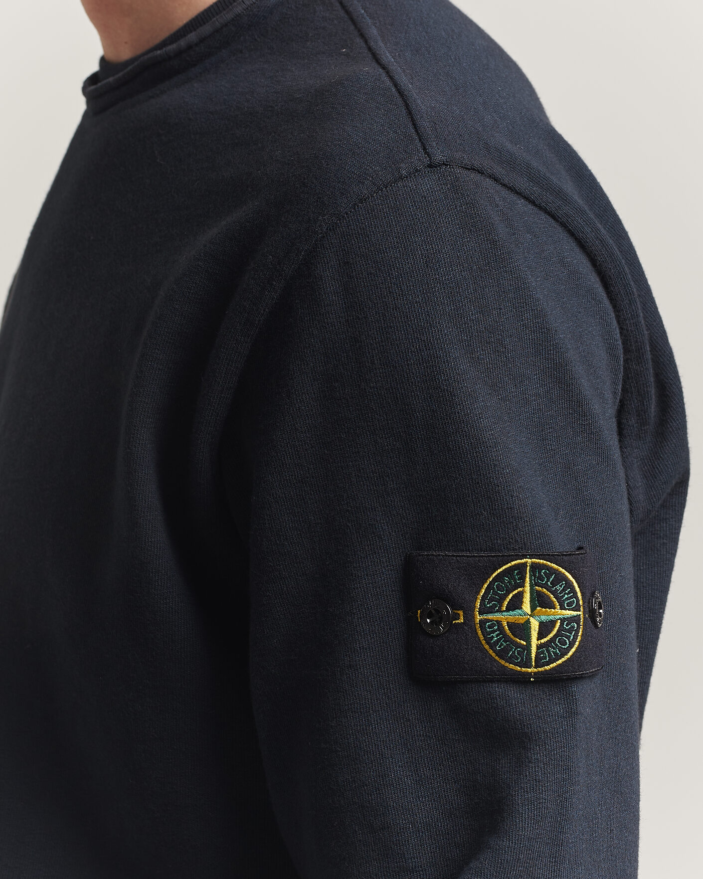 Hombres | Jerséis y prendas de punto | Stone Island | Old Dyed Cotton Sweatshirt Navy