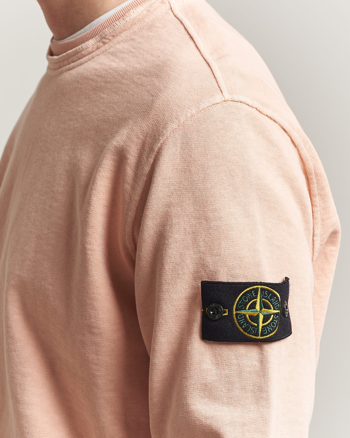 Hombres | Jerséis y prendas de punto | Stone Island | Old Dyed Cotton Sweatshirt Plaster Pink
