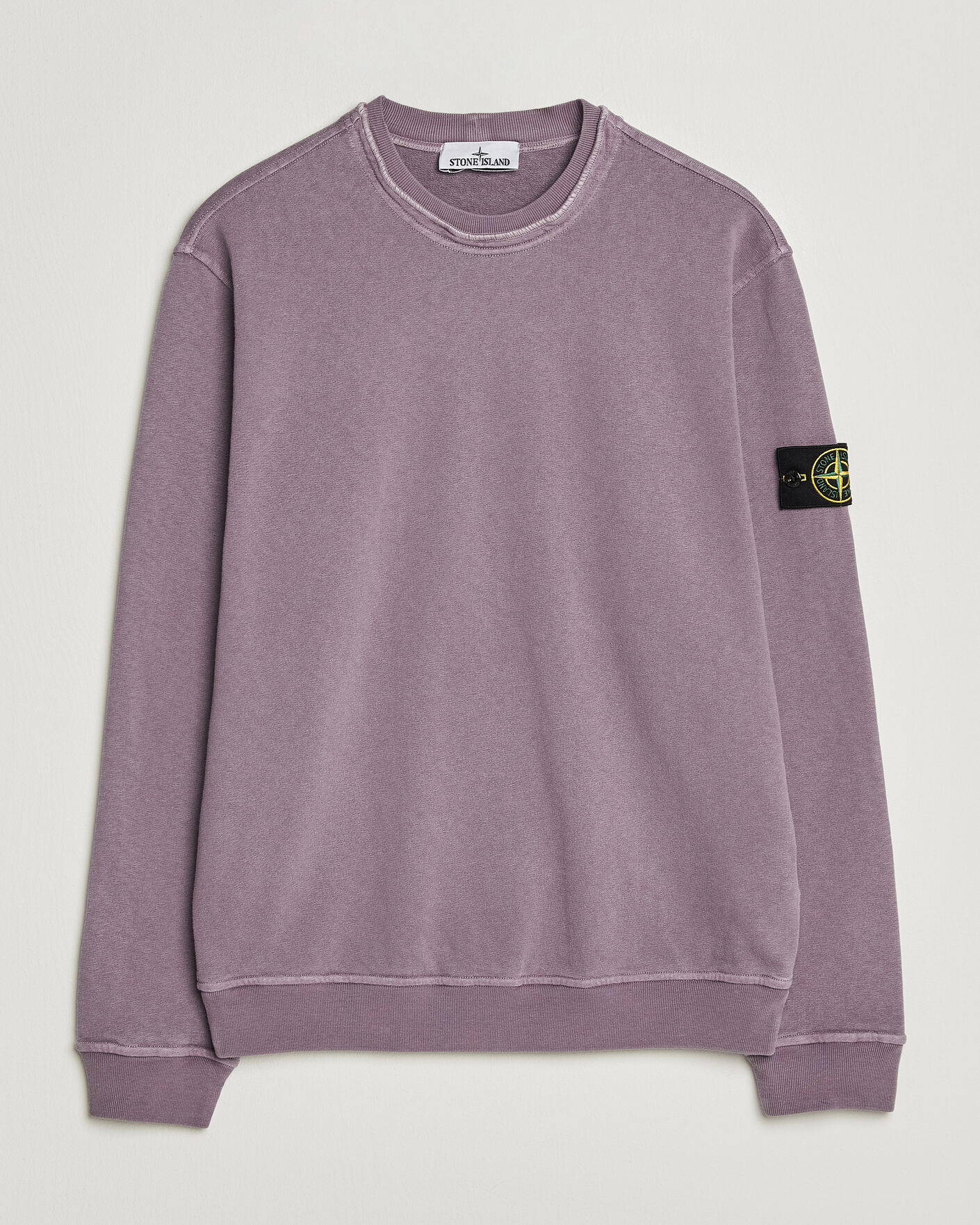 Hombres | Jerséis y prendas de punto | Stone Island | Old Dyed Cotton Sweatshirt Purple Grey