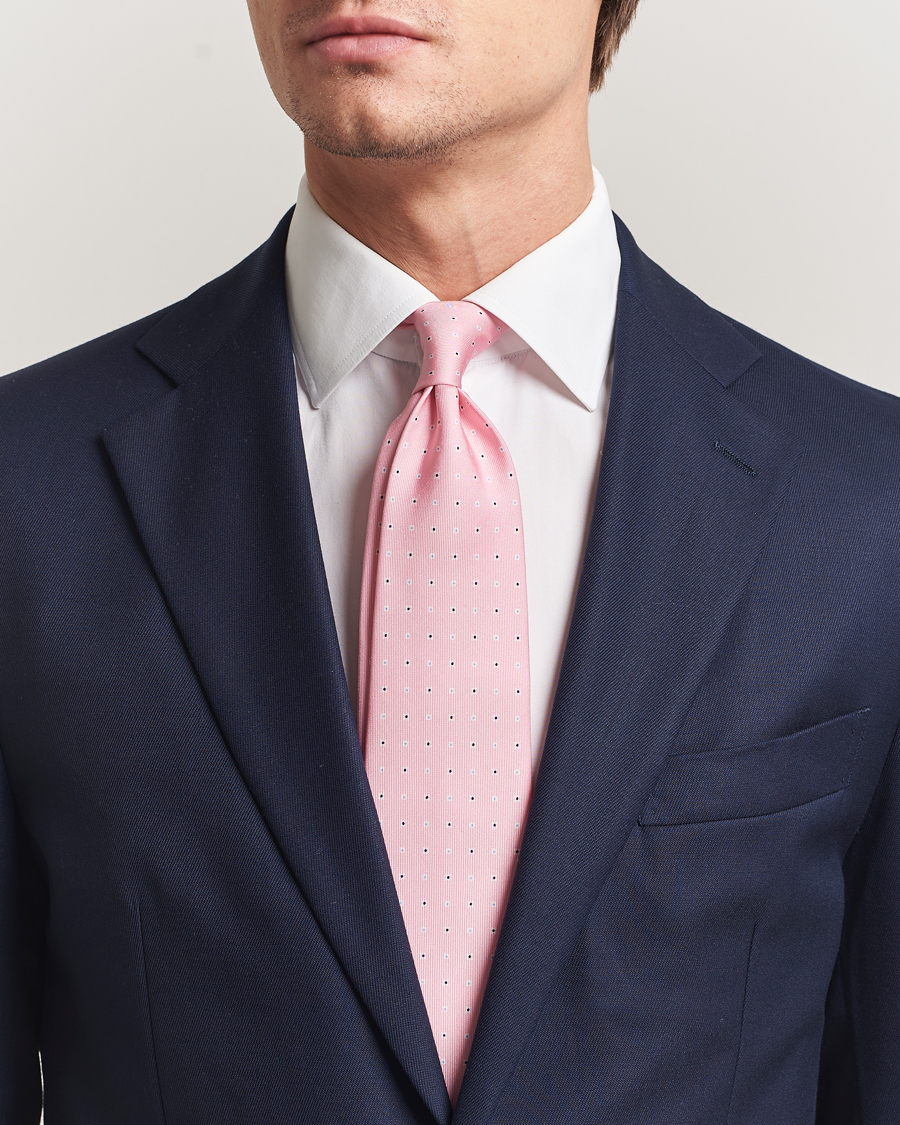 Hombres | Corbatas | E. Marinella | 3-Fold Printed Silk Tie Pink
