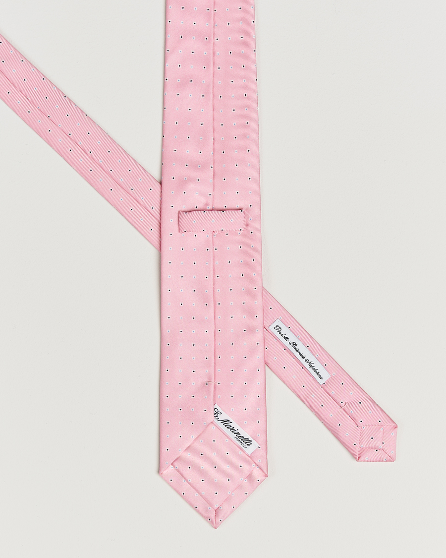Hombres | Corbatas | E. Marinella | 3-Fold Printed Silk Tie Pink