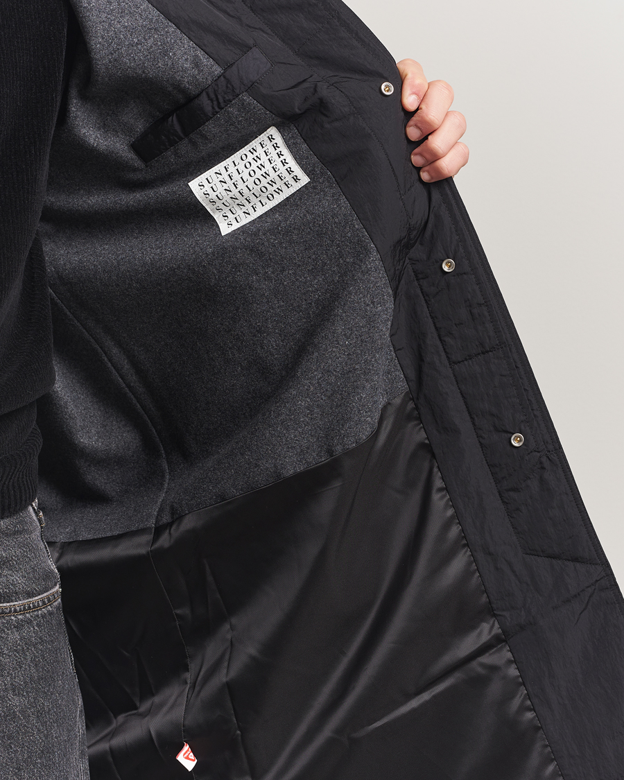 Hombres | Abrigos y chaquetas | Sunflower | Relaxed Nylon Coat Black