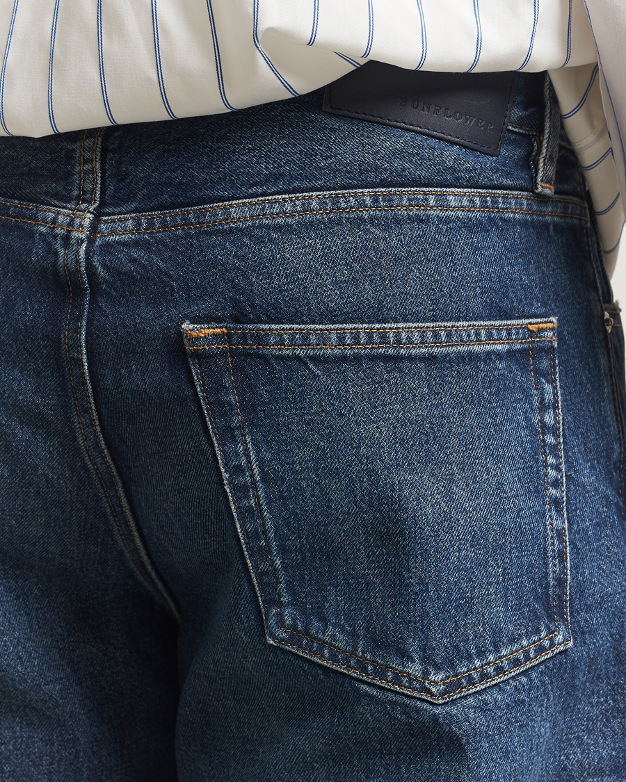 Hombres | Vaqueros | Sunflower | Loose Jeans Dark Blue Worn