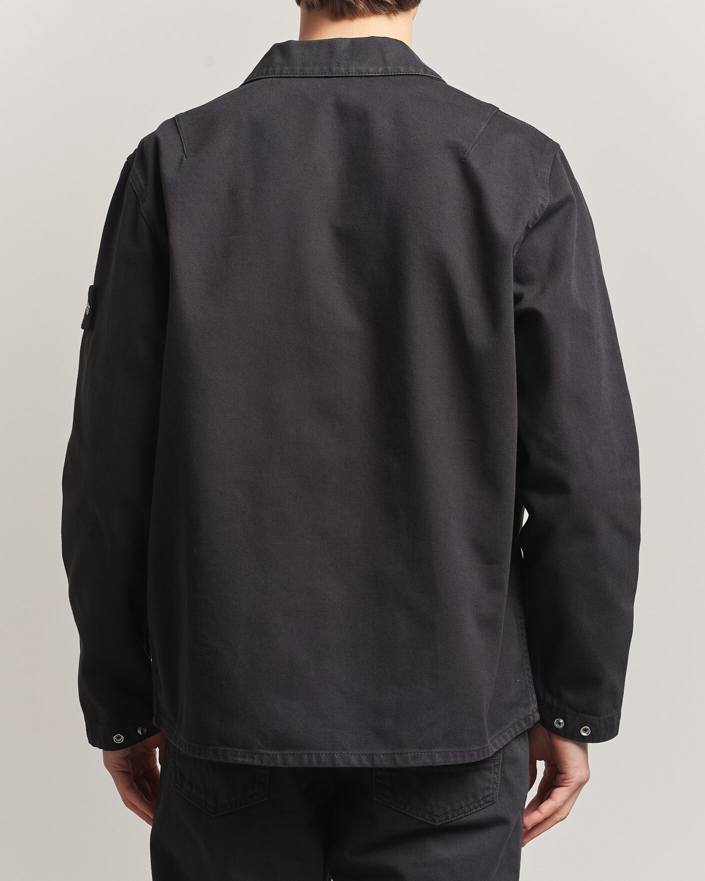 Hombres | Abrigos y chaquetas | Stone Island | Denim Zip Overshirt Black