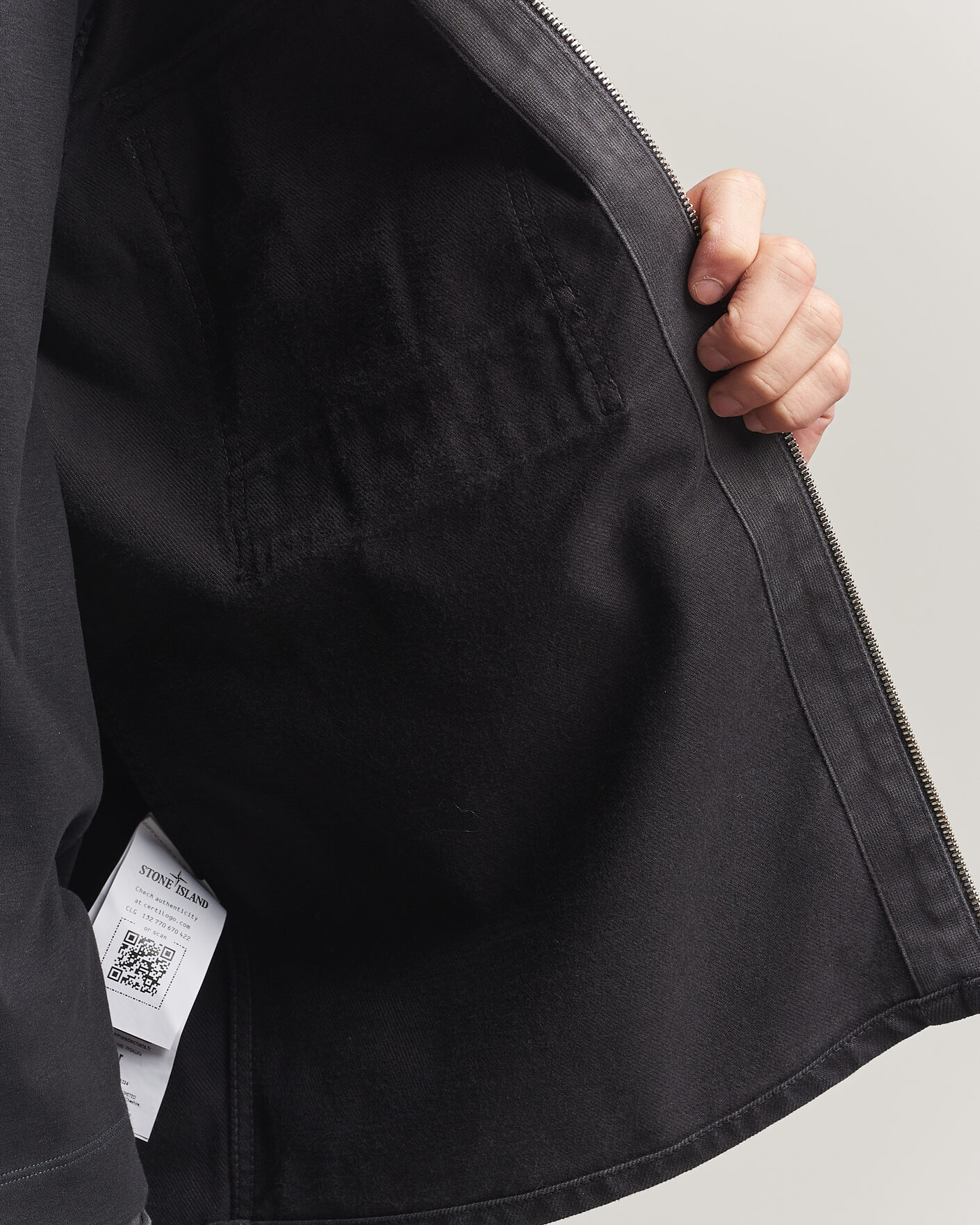 Hombres | Abrigos y chaquetas | Stone Island | Denim Zip Overshirt Black