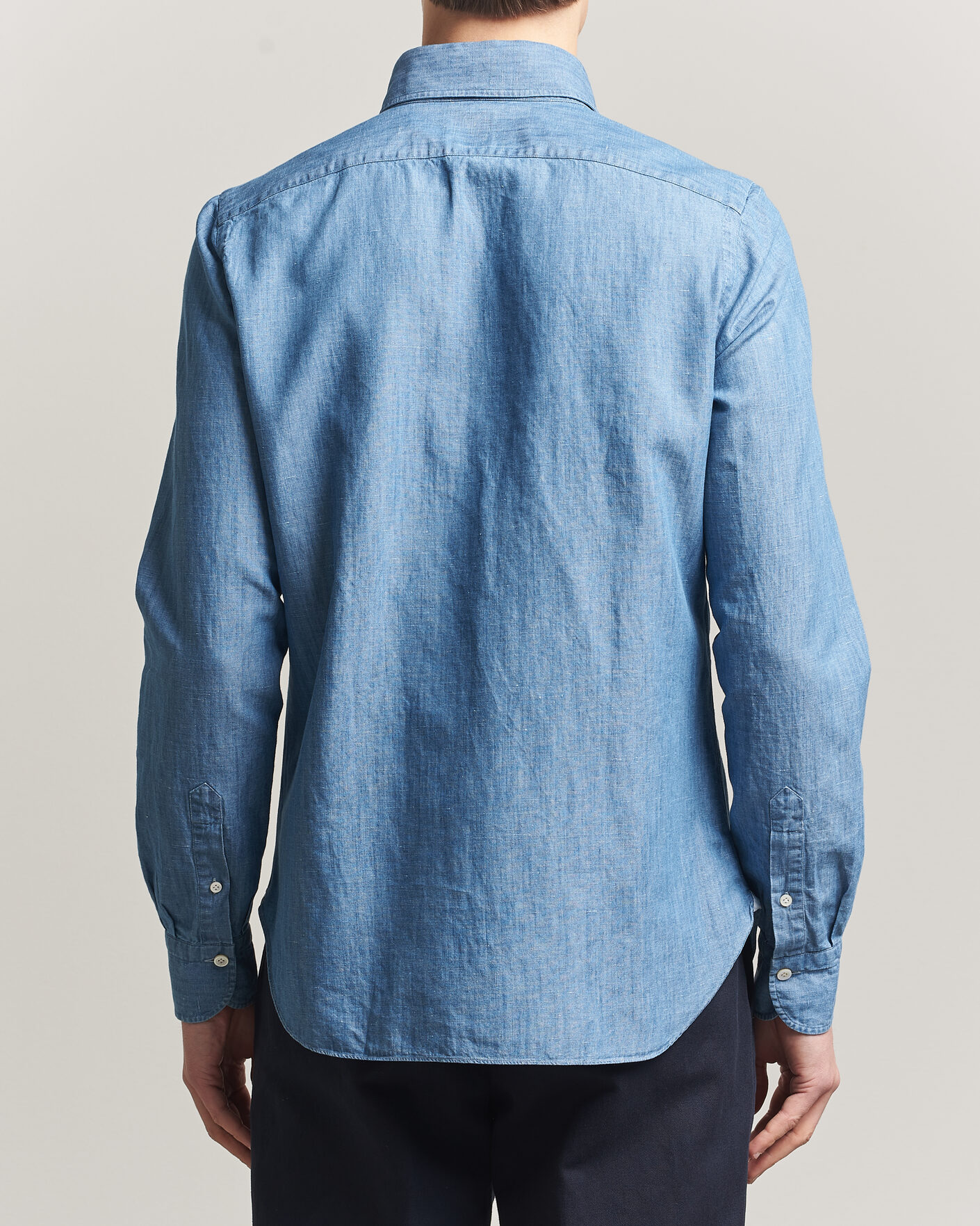 Hombres | Camisas | Finamore Napoli | Double Pocket Overshirt Light Blue