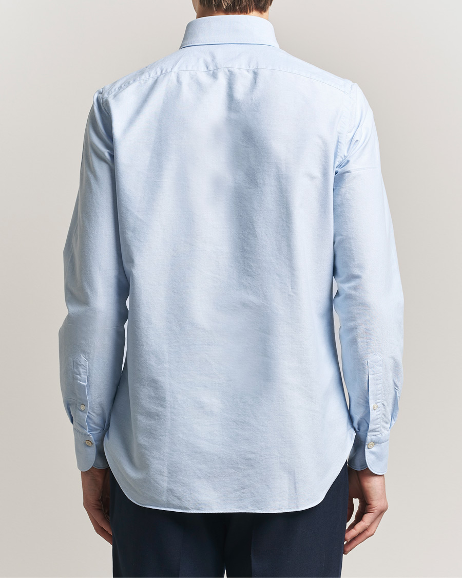 Hombres | Camisas | Finamore Napoli | Gaeta Oxford Button Down Shirt Light Blue