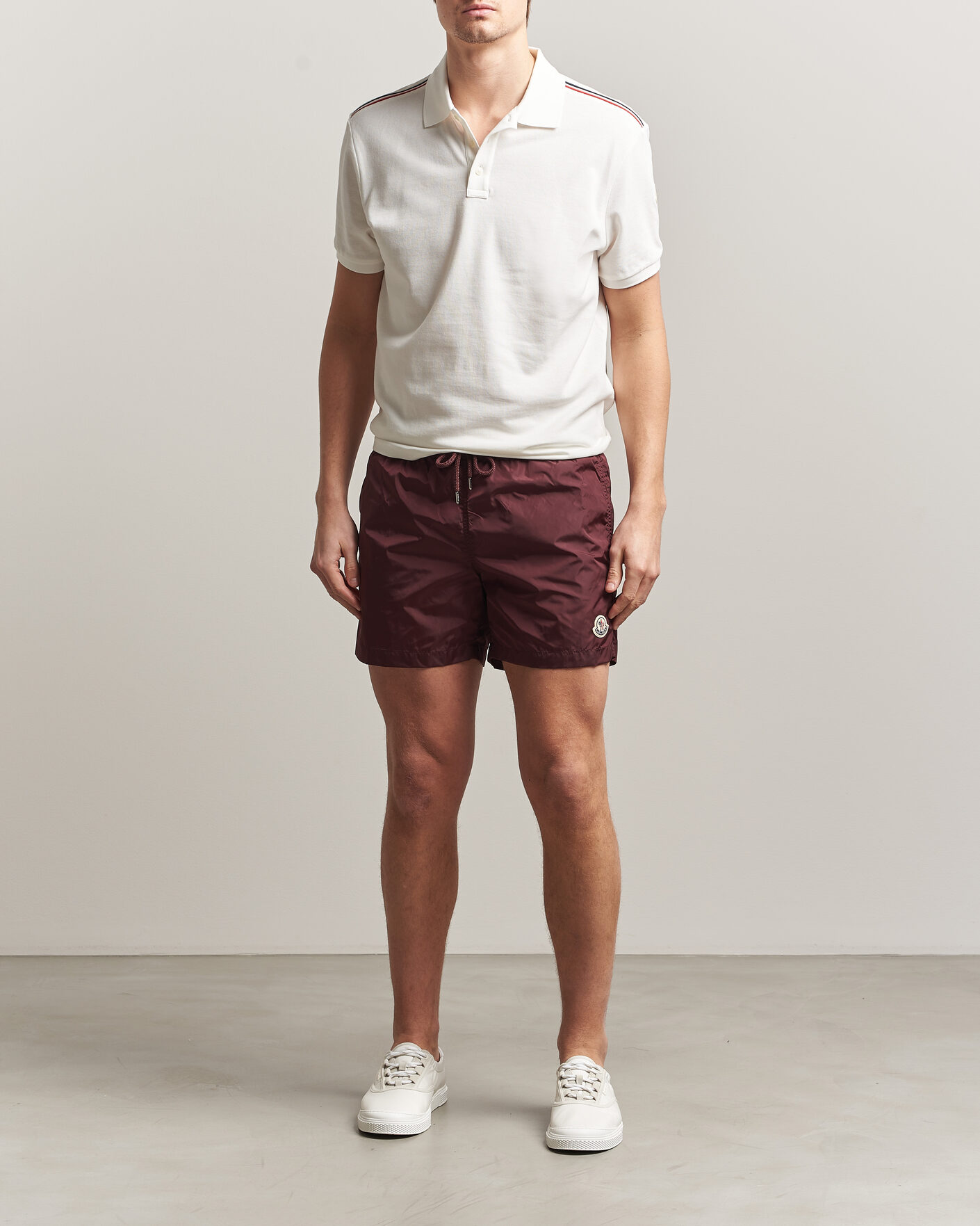 Hombres | Bañadores | Moncler | Nylon Swim Shorts Burgundy