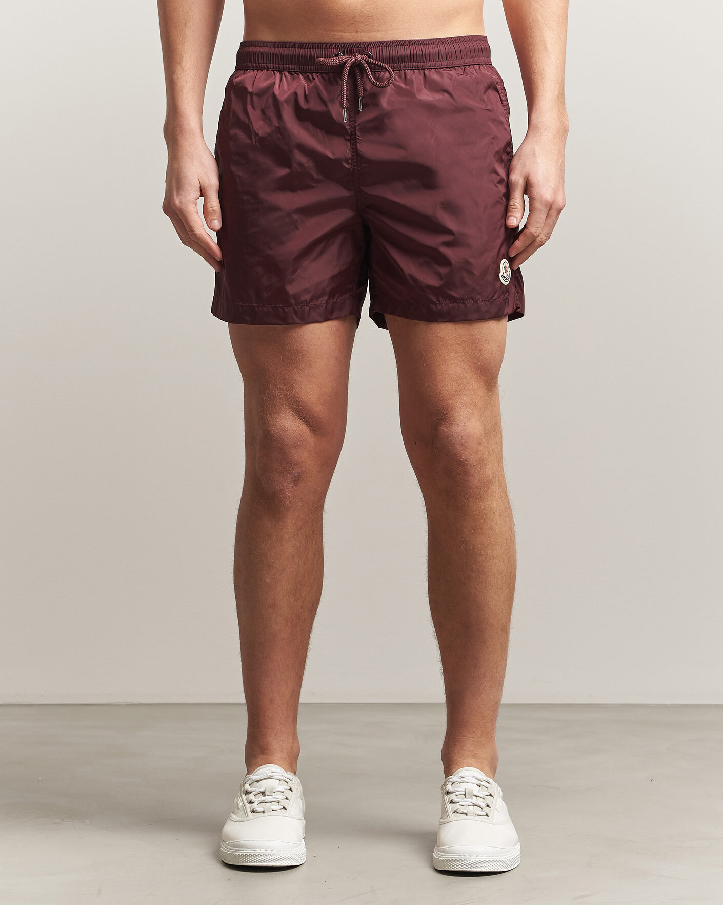 Hombres | Bañadores | Moncler | Nylon Swim Shorts Burgundy