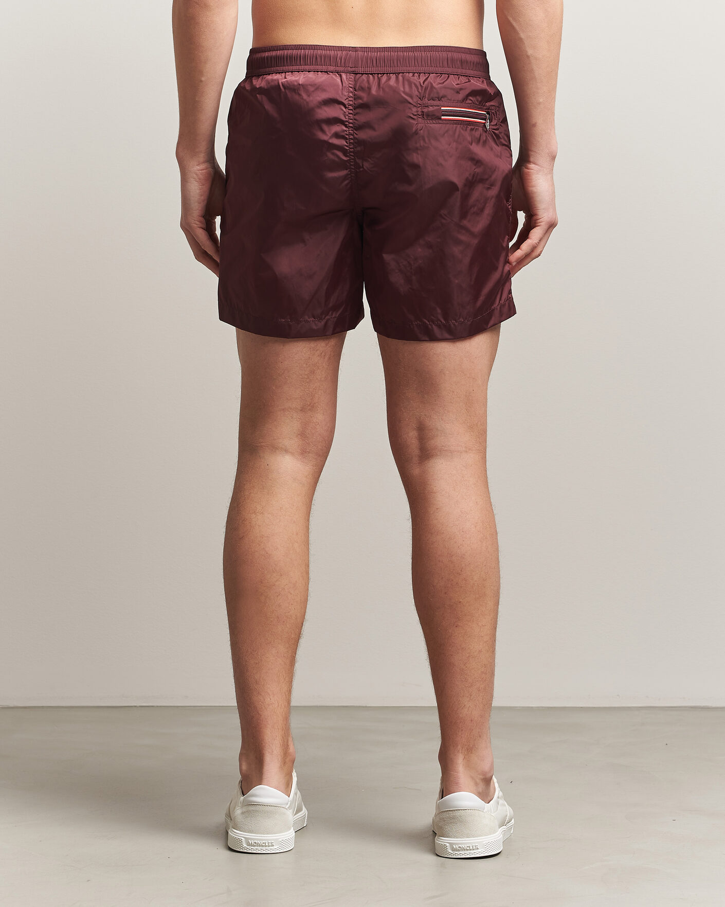 Hombres | Bañadores | Moncler | Nylon Swim Shorts Burgundy