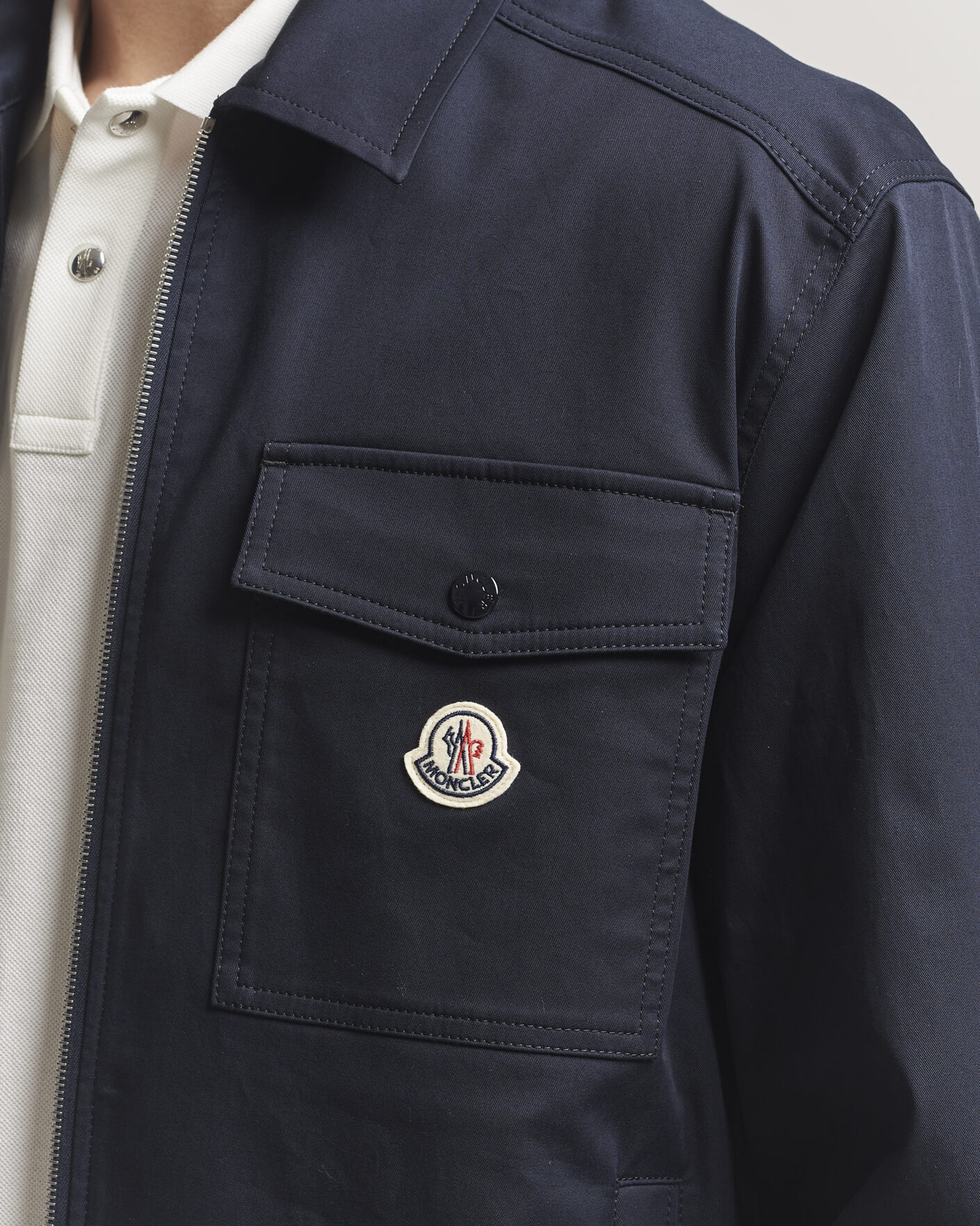 Hombres | Camisas | Moncler | Zip Overshirt Navy