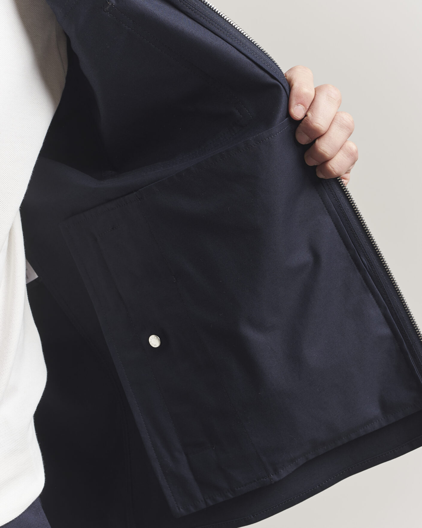 Hombres | Camisas | Moncler | Zip Overshirt Navy