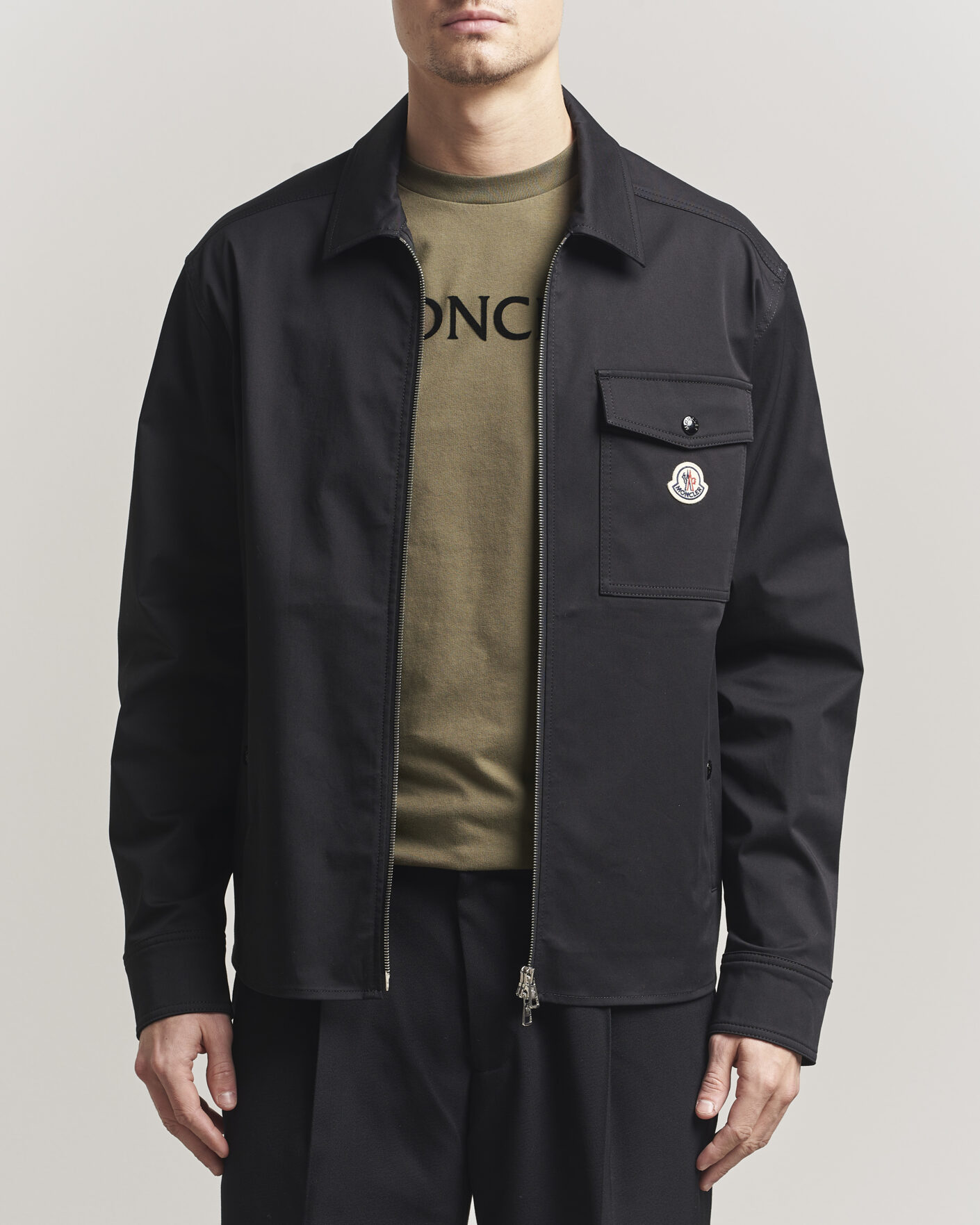 Hombres | Camisas | Moncler | Zip Overshirt Black