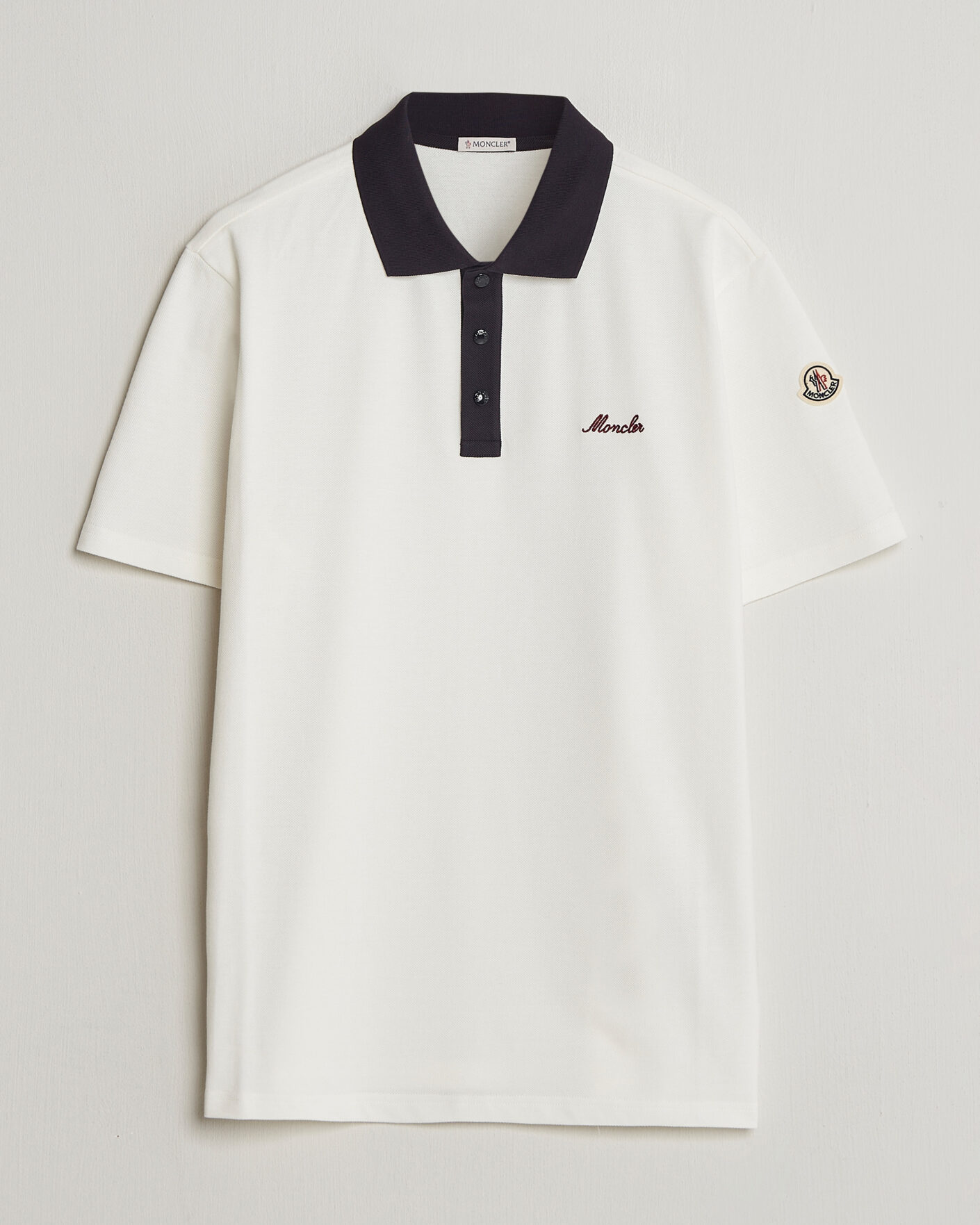 Hombres | Polos | Moncler | Signature Logo Polo Off White