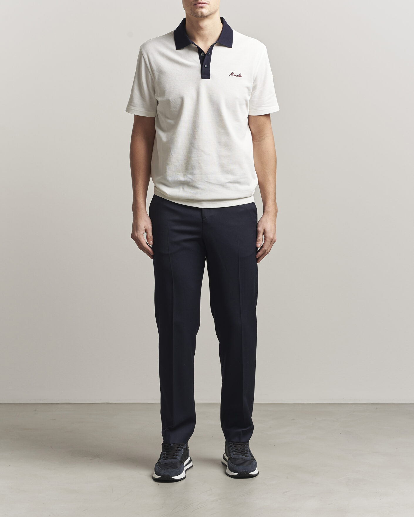 Hombres | Polos | Moncler | Signature Logo Polo Off White