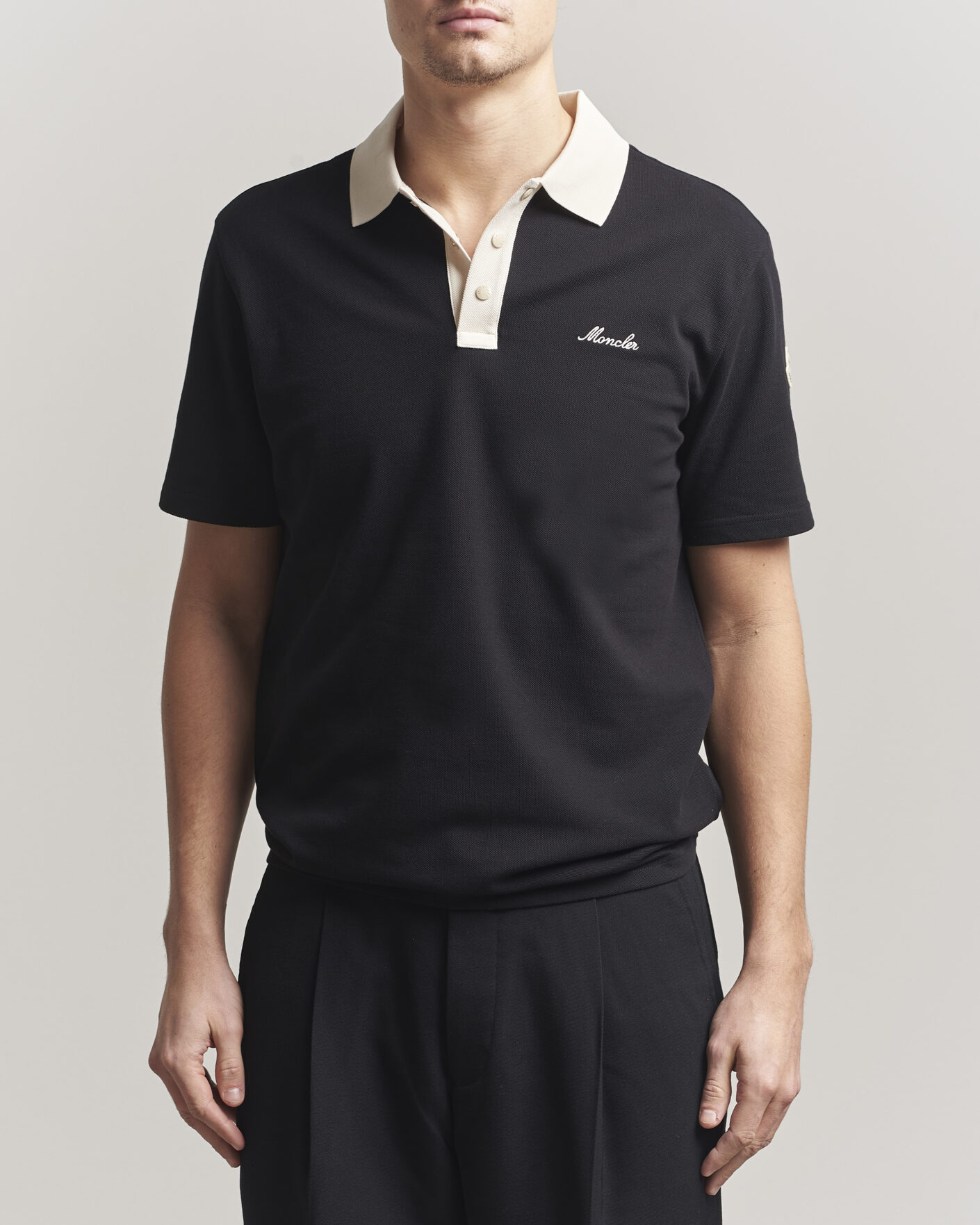 Hombres | Polos | Moncler | Signature Logo Polo Black