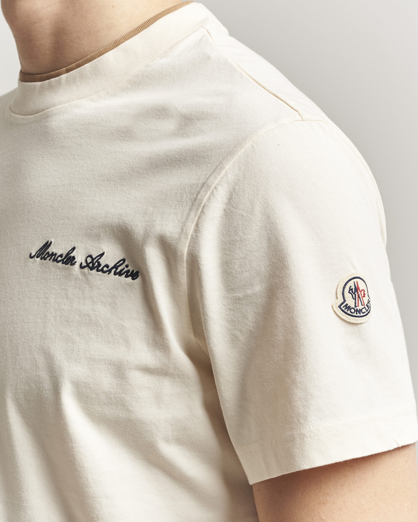 Hombres | Camisetas | Moncler | Signature Logo T-Shirt Off White