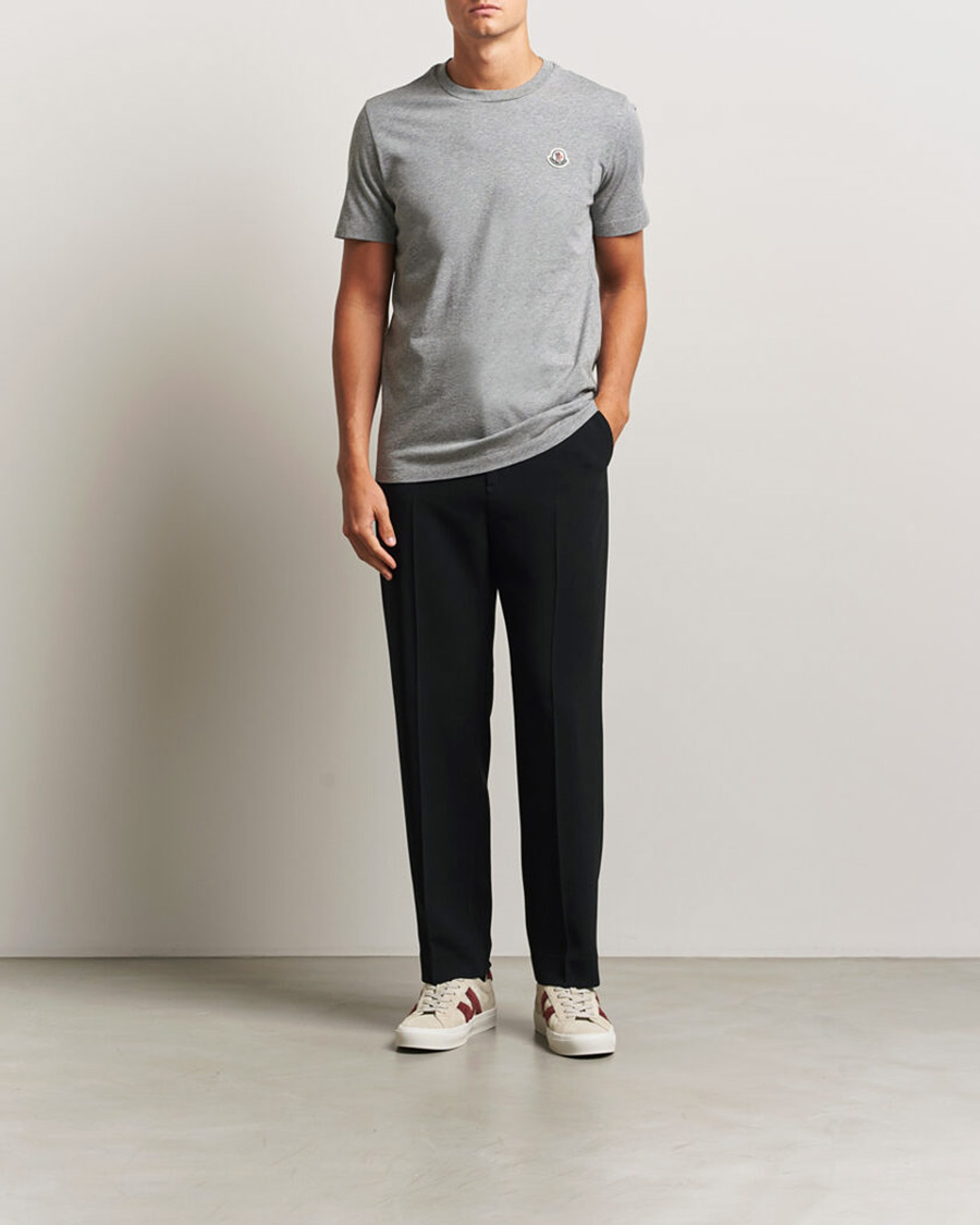 Hombres | Camisetas | Moncler | 3-Pack Logo T-Shirts Black/White/Grey