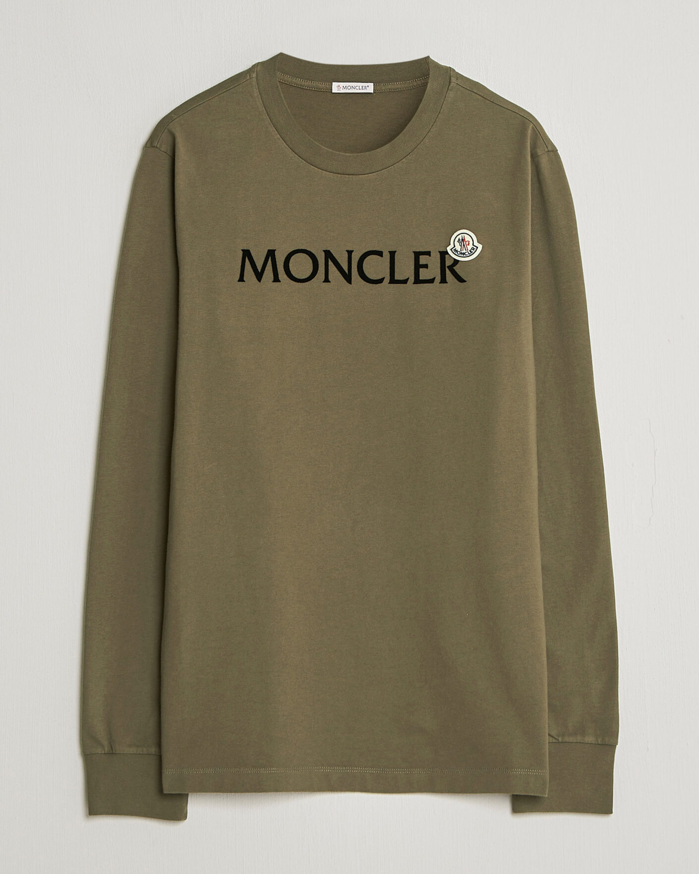 Hombres | Camisetas | Moncler | Lettering Logo Long Sleeve T-Shirt Desert