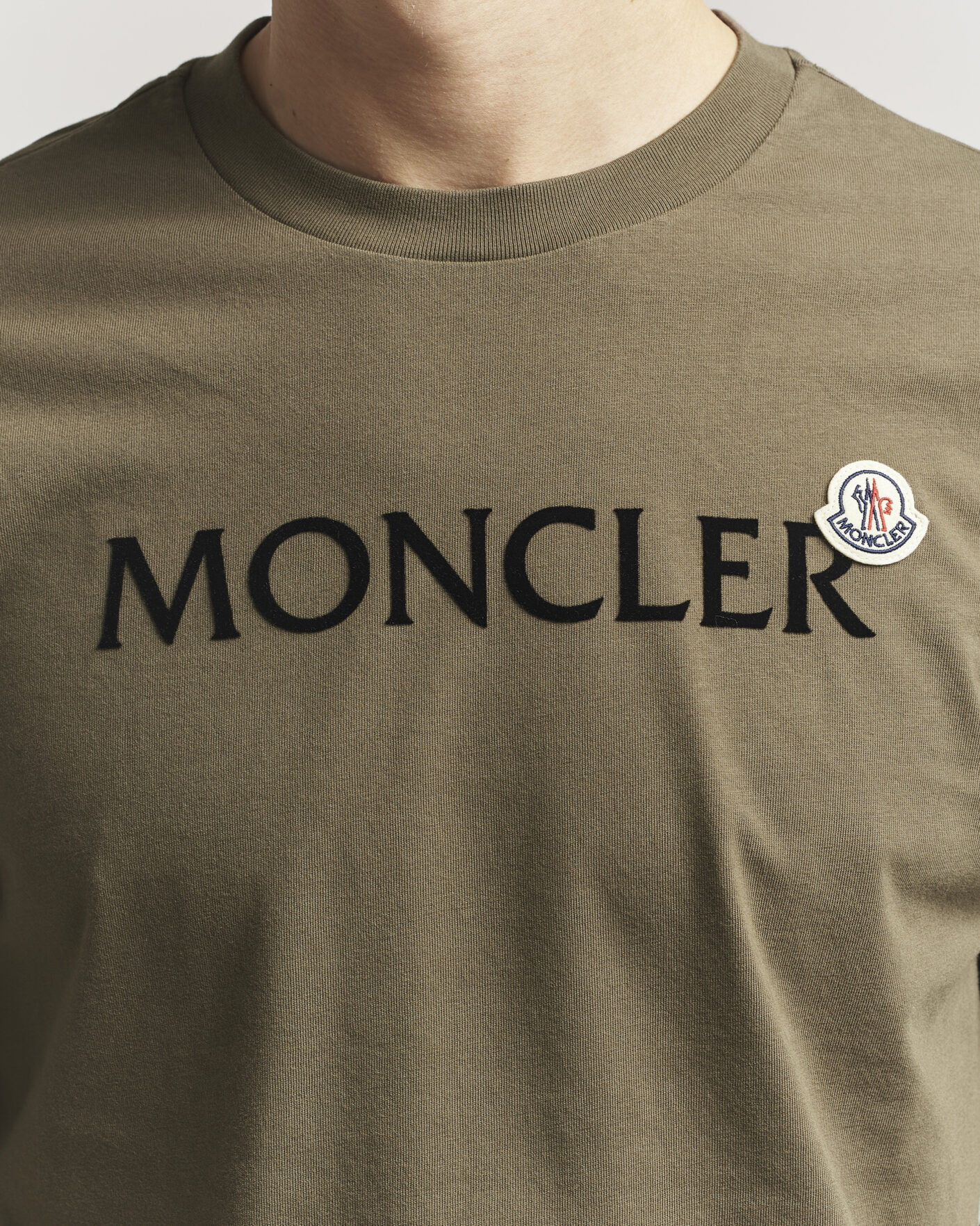 Hombres | Camisetas | Moncler | Lettering Logo Long Sleeve T-Shirt Desert