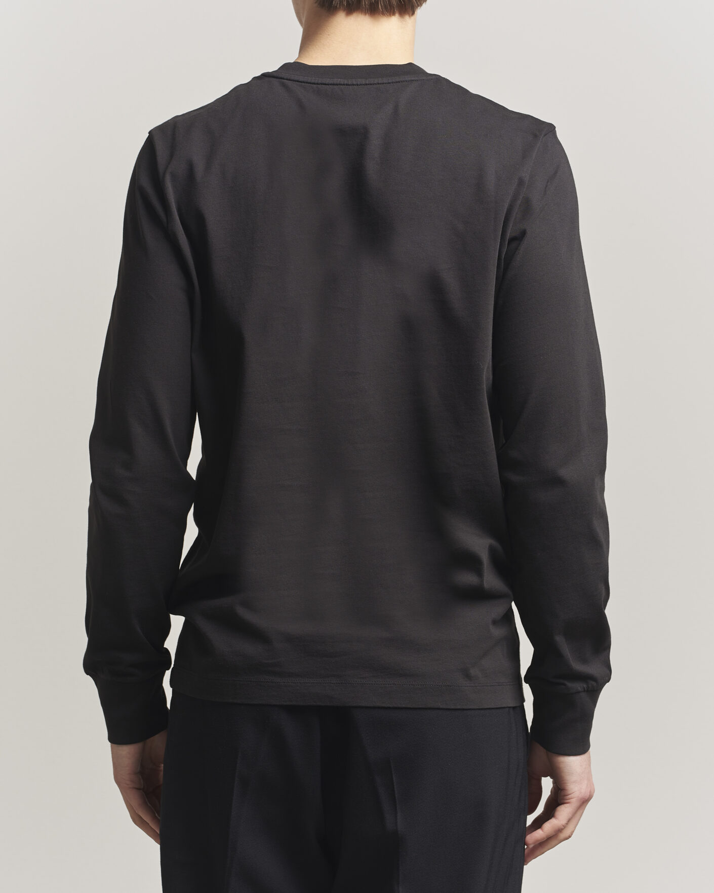 Hombres | Camisetas | Moncler | Lettering Logo Long Sleeve T-Shirt Black