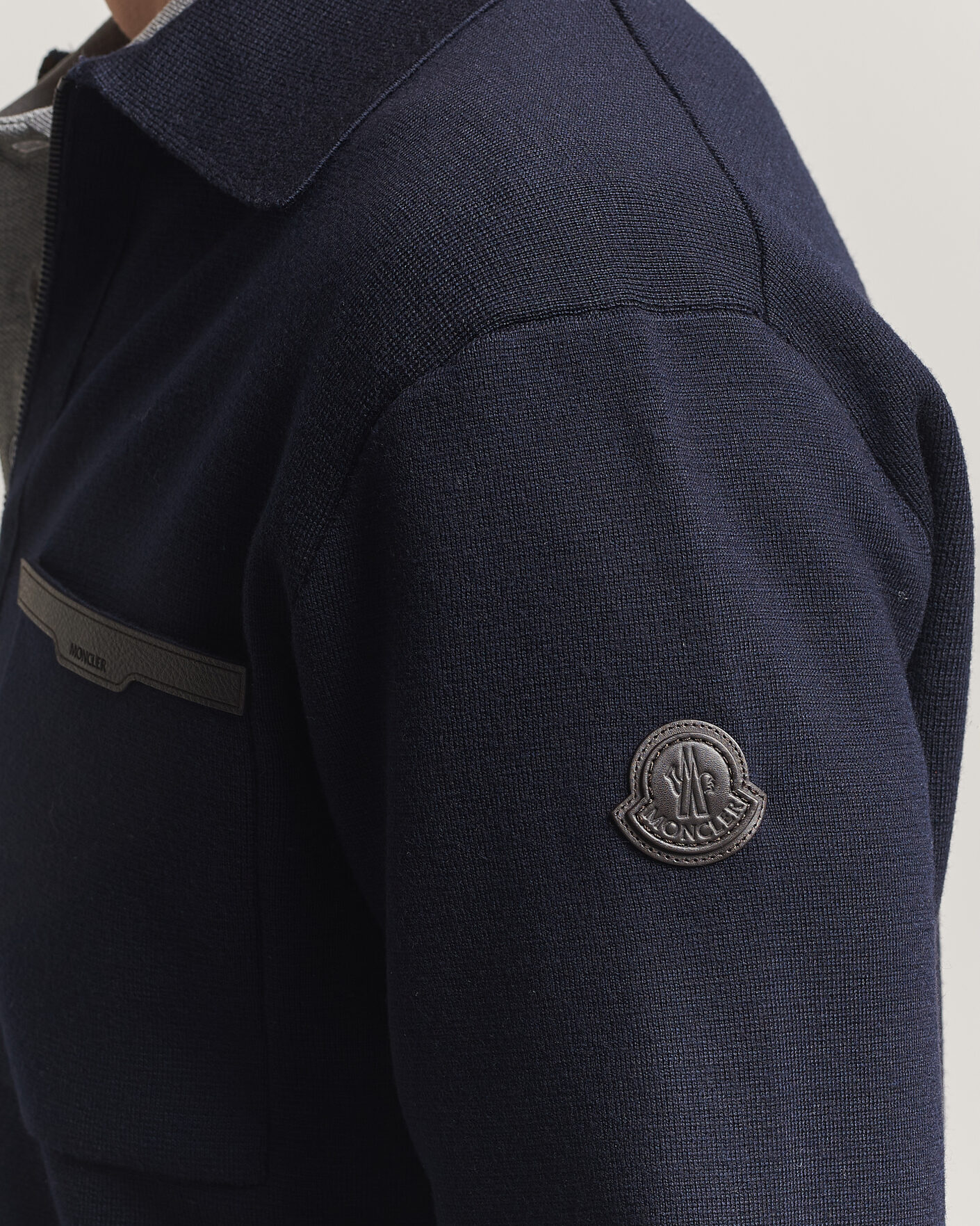 Hombres | Jerséis y prendas de punto | Moncler | Zip Wool Cardigan Navy