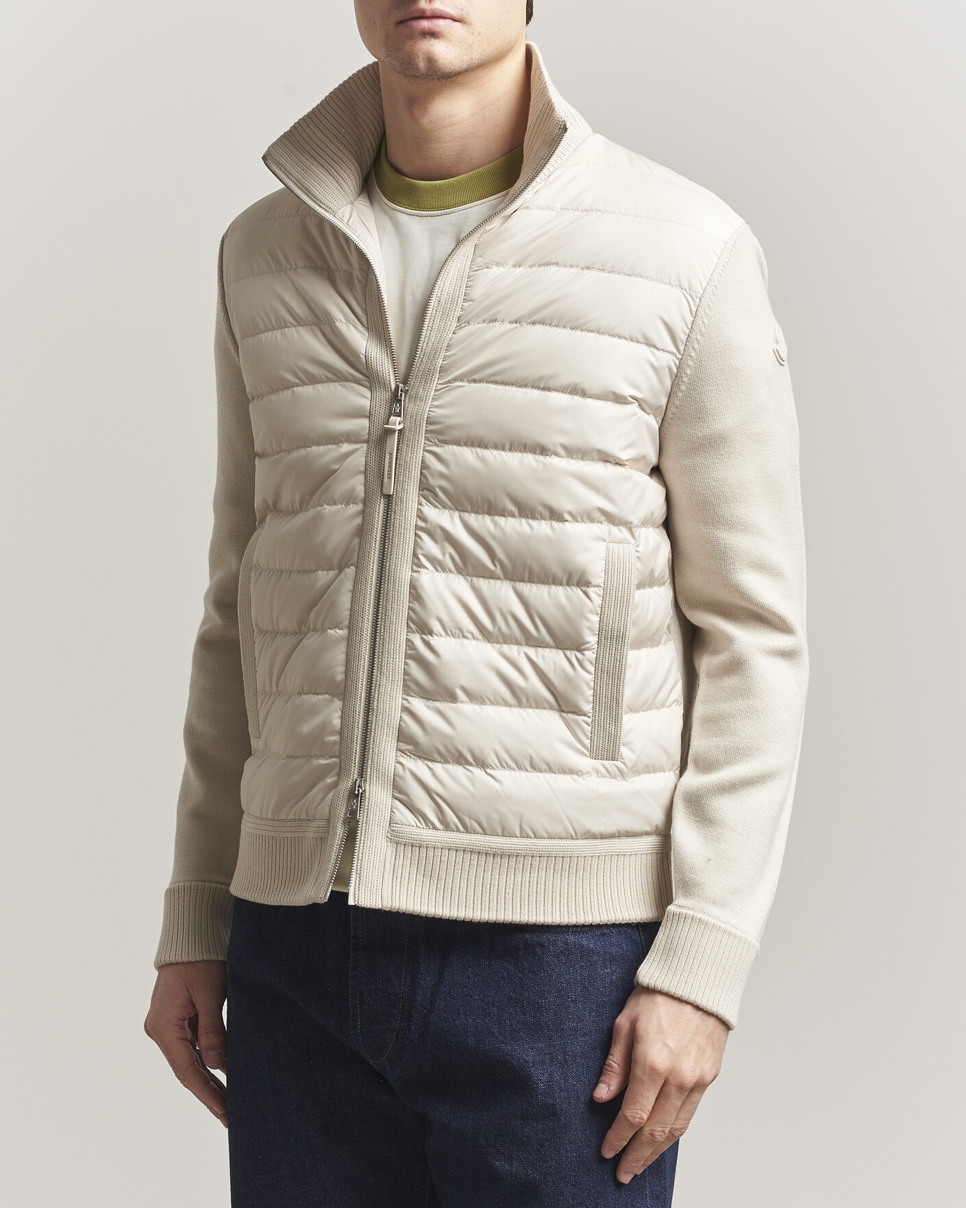 Hombres | Abrigos y chaquetas | Moncler | Luxury Hybrid Zip Cardigan Off White