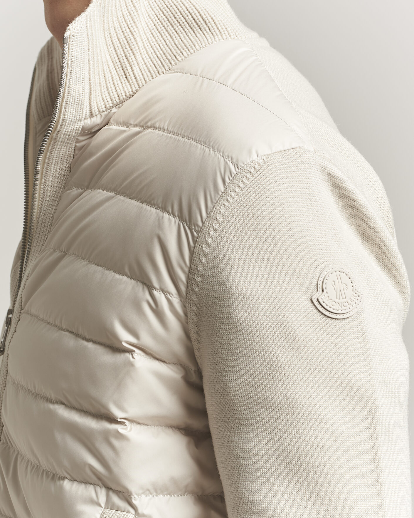 Hombres | Abrigos y chaquetas | Moncler | Luxury Hybrid Zip Cardigan Off White