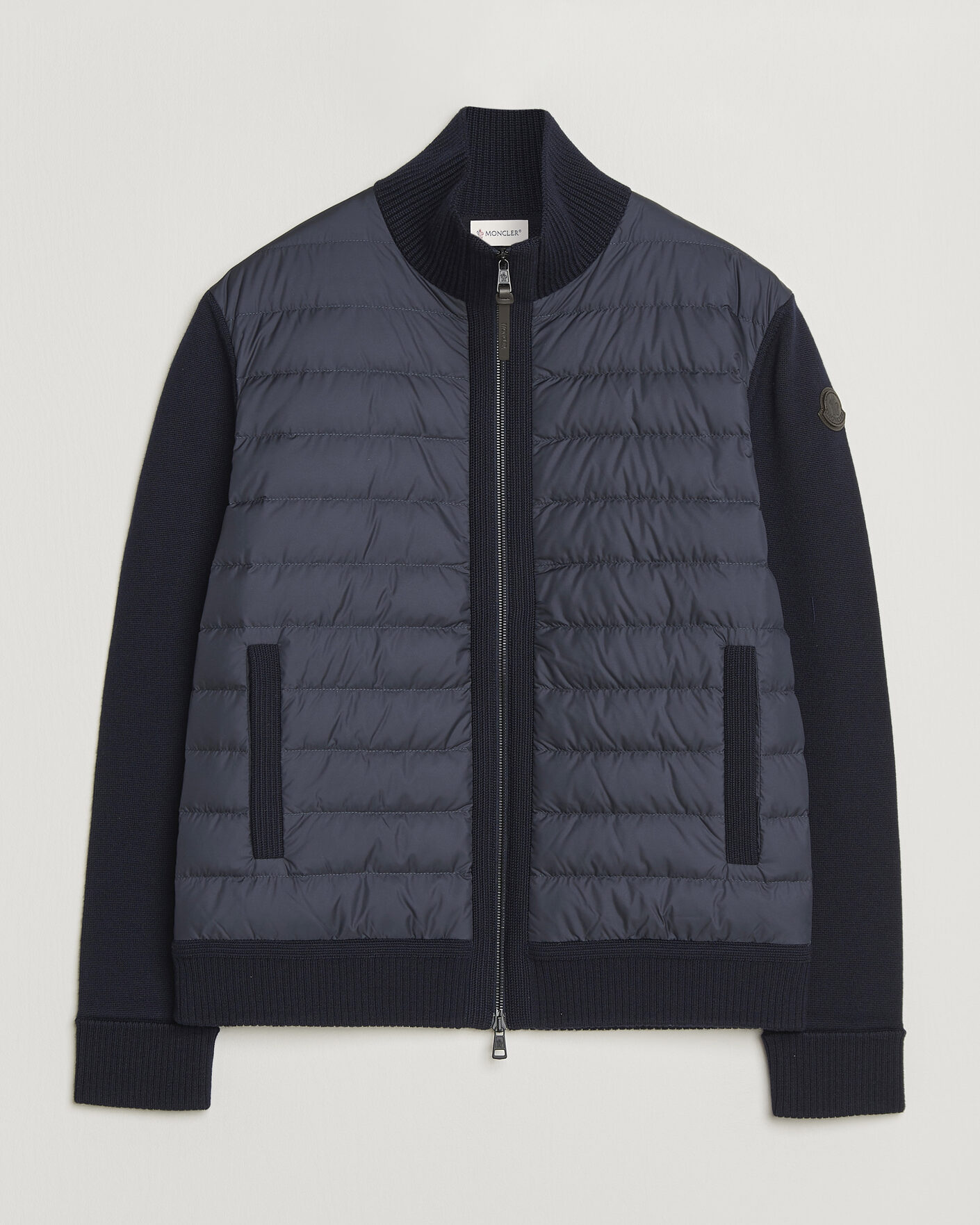 Hombres | Abrigos y chaquetas | Moncler | Luxury Hybrid Zip Cardigan Navy