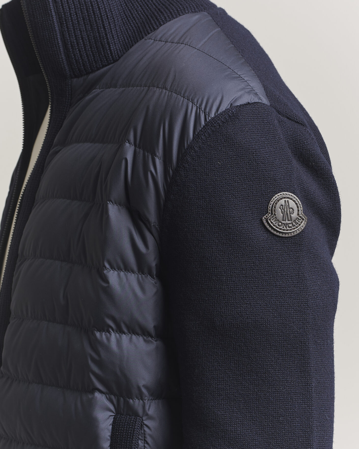 Hombres | Abrigos y chaquetas | Moncler | Luxury Hybrid Zip Cardigan Navy