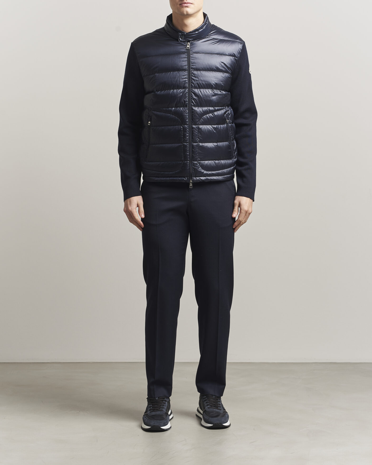 Hombres | Abrigos y chaquetas | Moncler | Hybrid Laque Zip Cardigan Navy